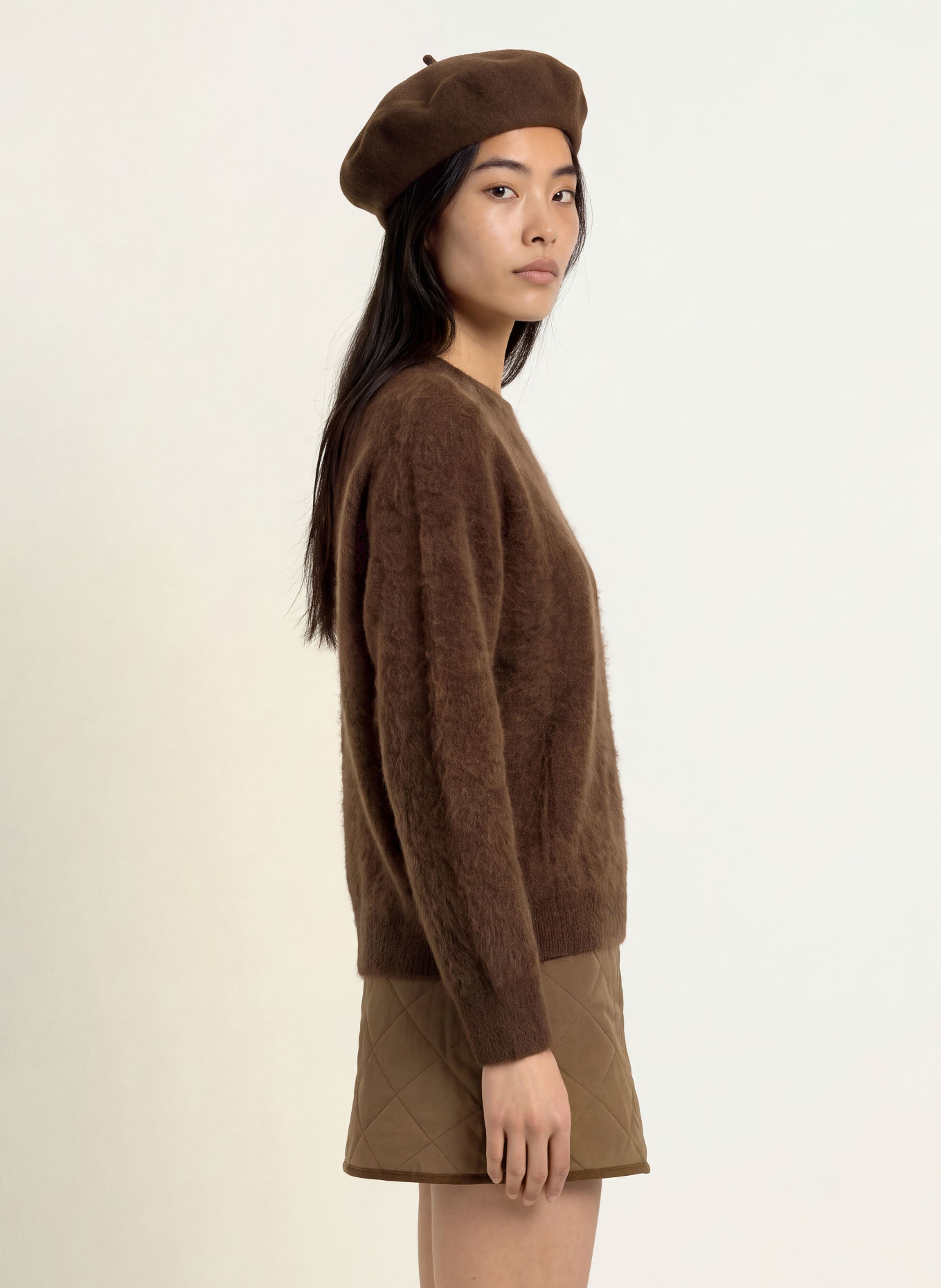 SUNCOO PICADI Sweater: DARK BROWN