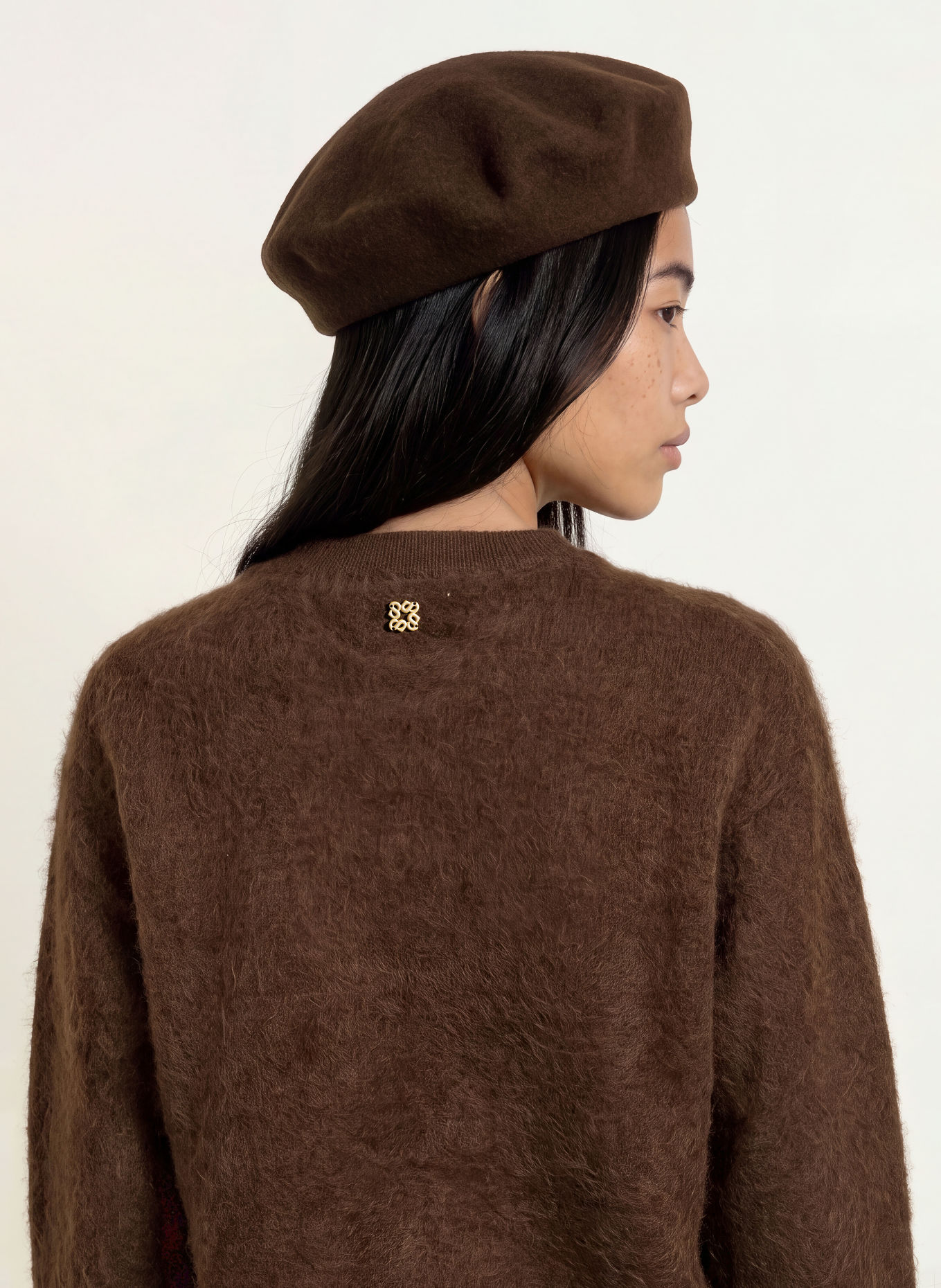 SUNCOO PICADI Sweater: DARK BROWN