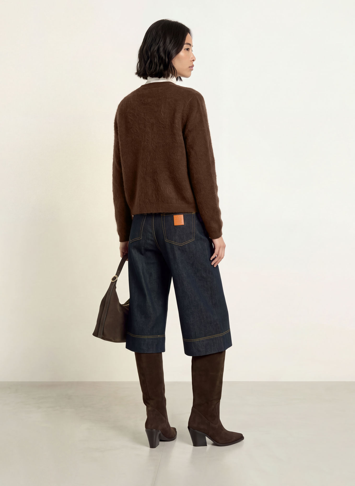 SUNCOO GALINA Cardigan: DARK BROWN