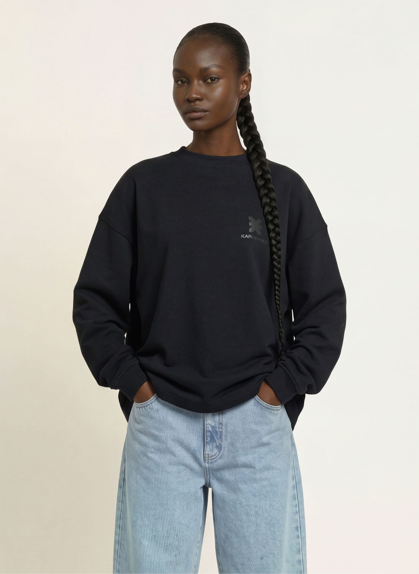 KARO KAUER Sweatshirt: BLACK