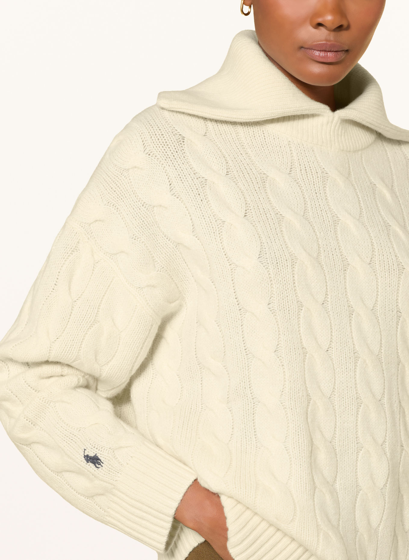 POLO RALPH LAUREN Half-zip sweater: CREAM