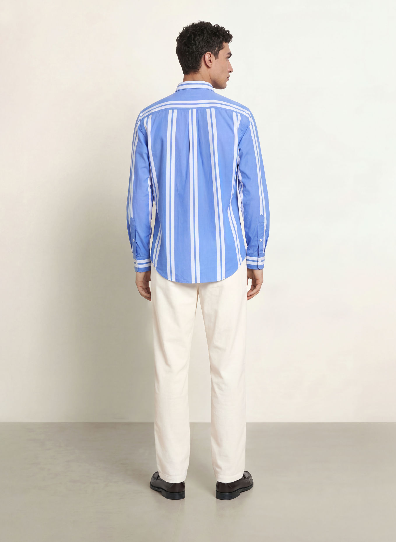 TOMMY HILFIGER Regular-Fit Shirt: BLUE / WHITE