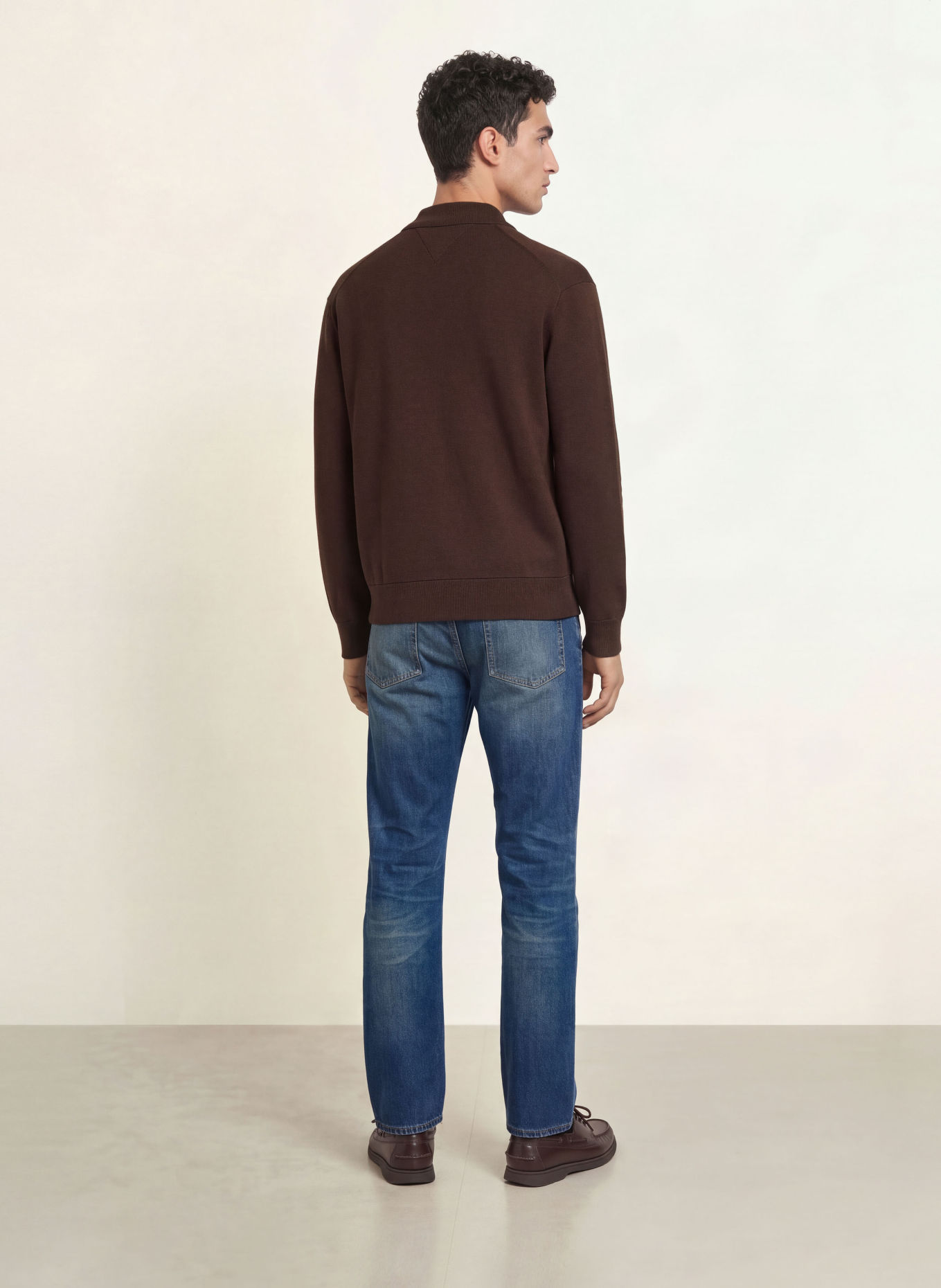 TOMMY HILFIGER Strickjacke: DUNKELBRAUN