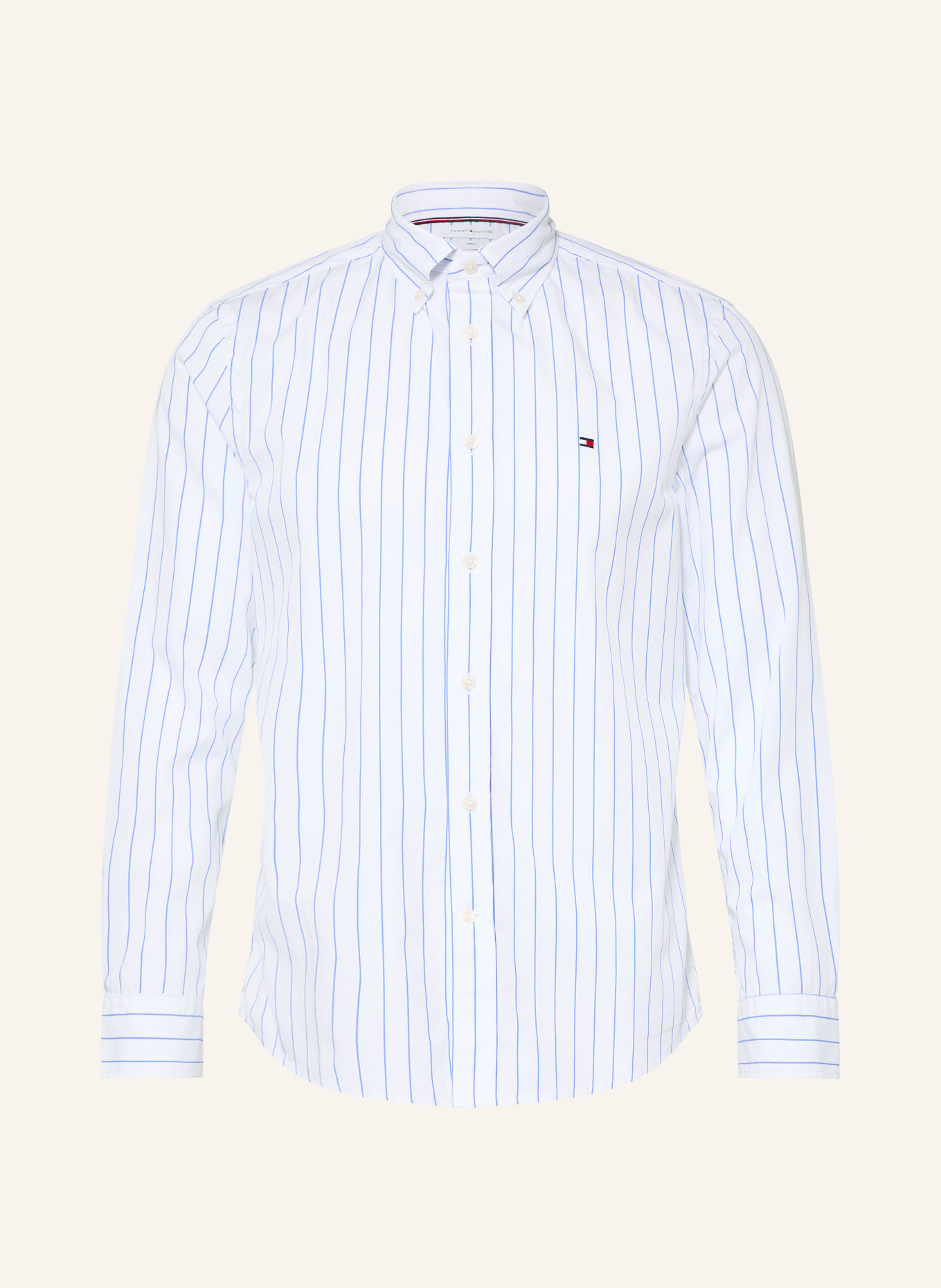 TOMMY HILFIGER Koszula o kroju Regular Fit: BIAŁY / NIEBIESKI