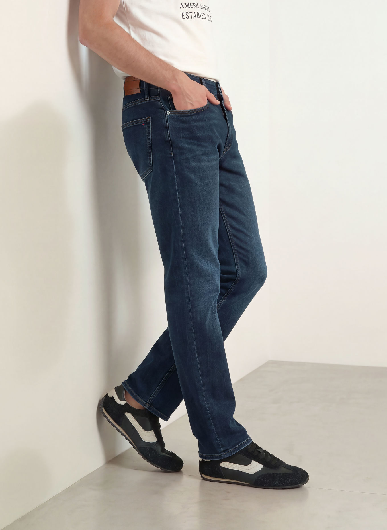 TOMMY JEANS RYAN SLIM STRAIGHT Jeans, Slim Fit: 1BK Denim Blue Black