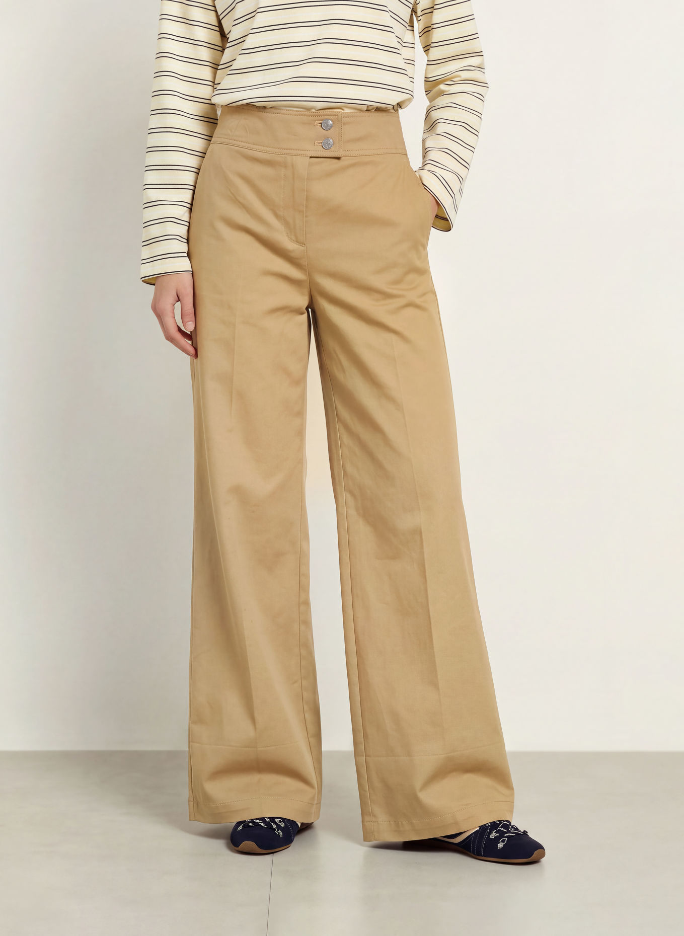 BOSS Marlenehose TAWIDE: BEIGE