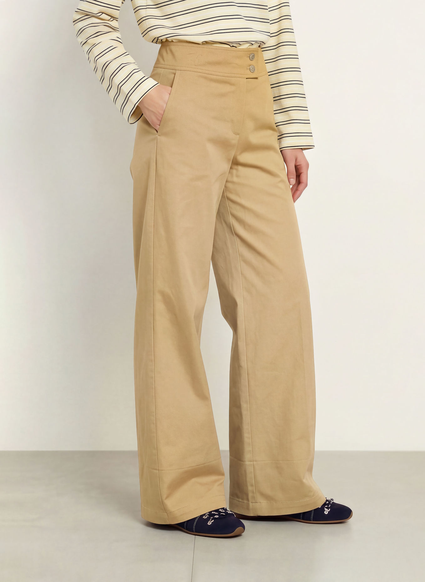 BOSS Marlenehose TAWIDE: BEIGE
