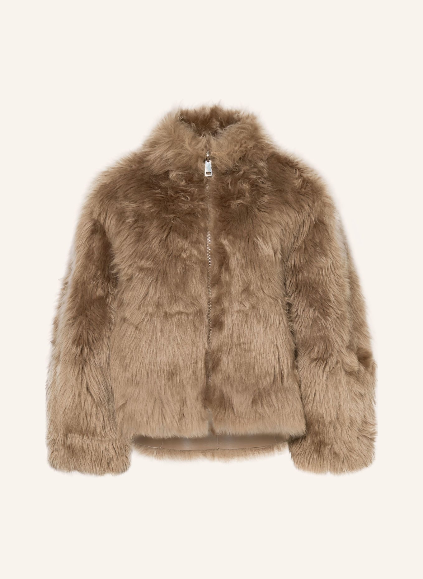 MRS & HUGS Reversible leather jacket: CAMEL