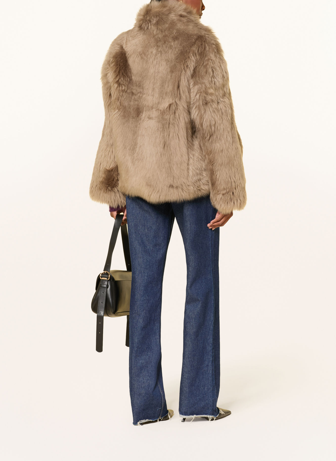 MRS & HUGS Reversible leather jacket: CAMEL