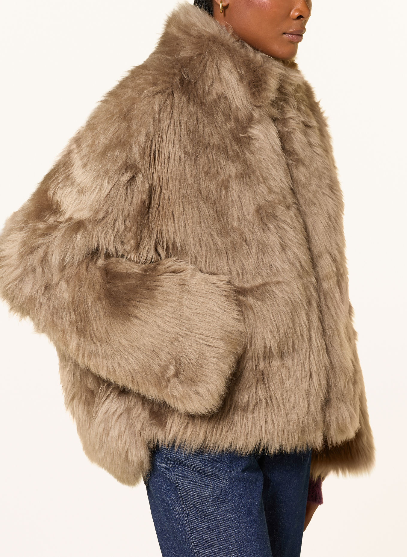 MRS & HUGS Reversible leather jacket: CAMEL