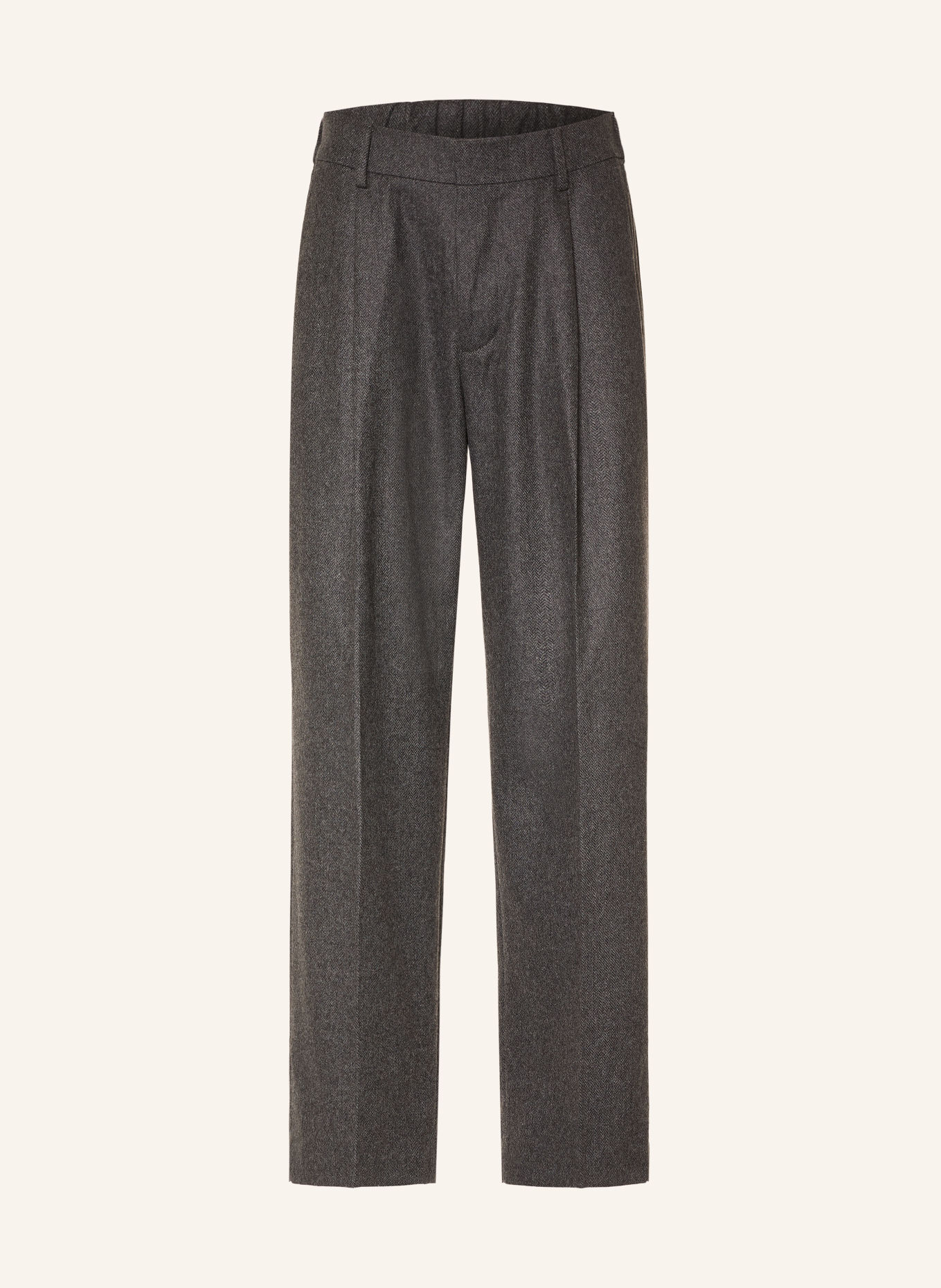 NN.07 Spodnie garniturowe KAY o luźnym kroju: 941 Dark Grey Mel
