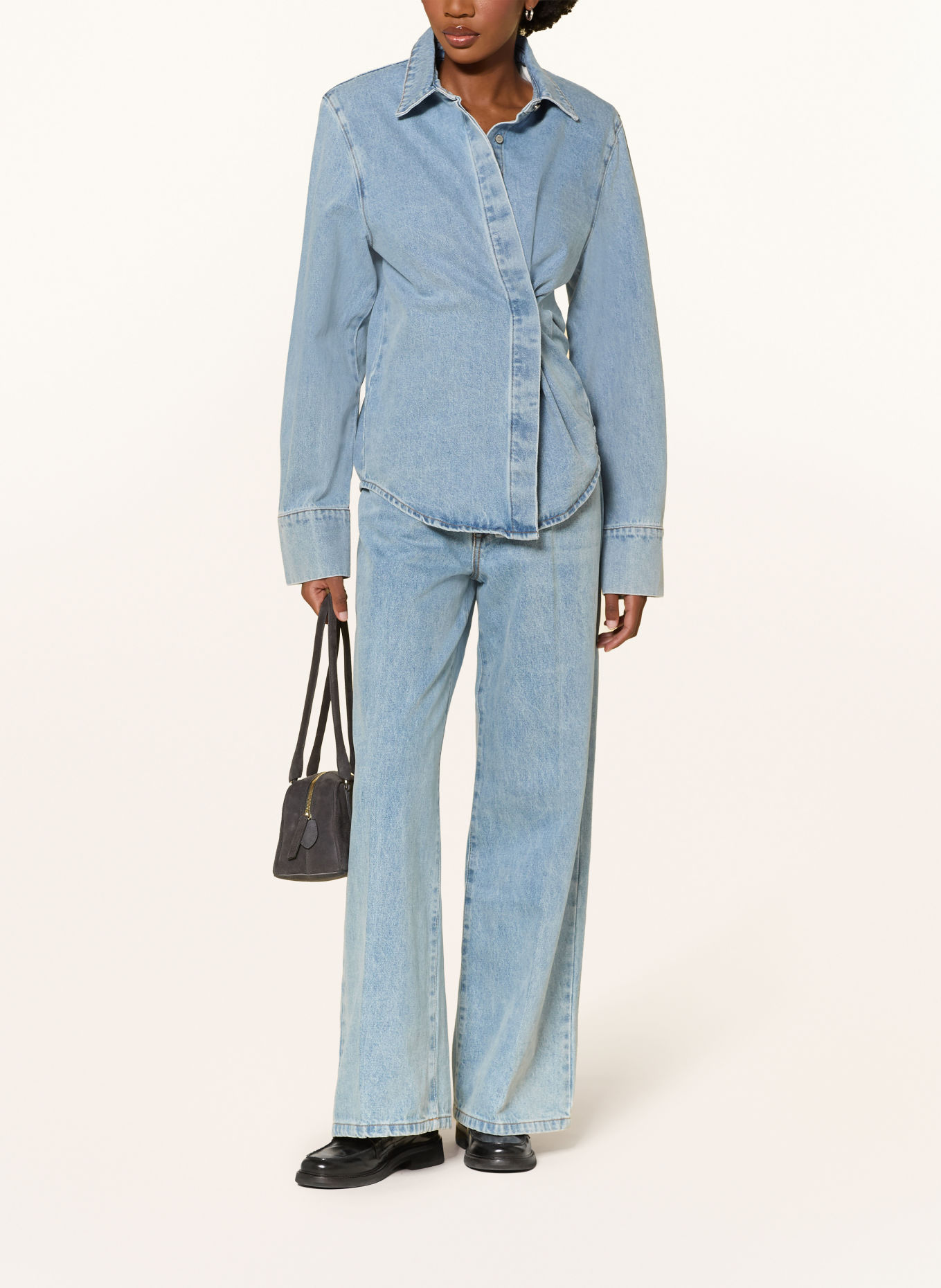 LEZU Jeansbluse JETTE: HELLBLAU