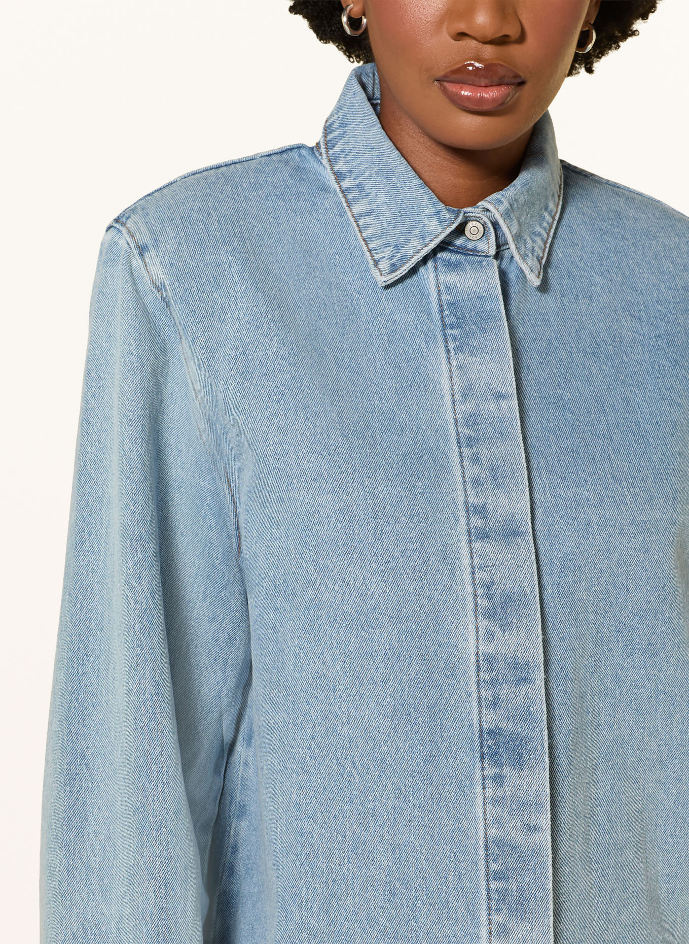 LEZU Jeansbluse JETTE: HELLBLAU
