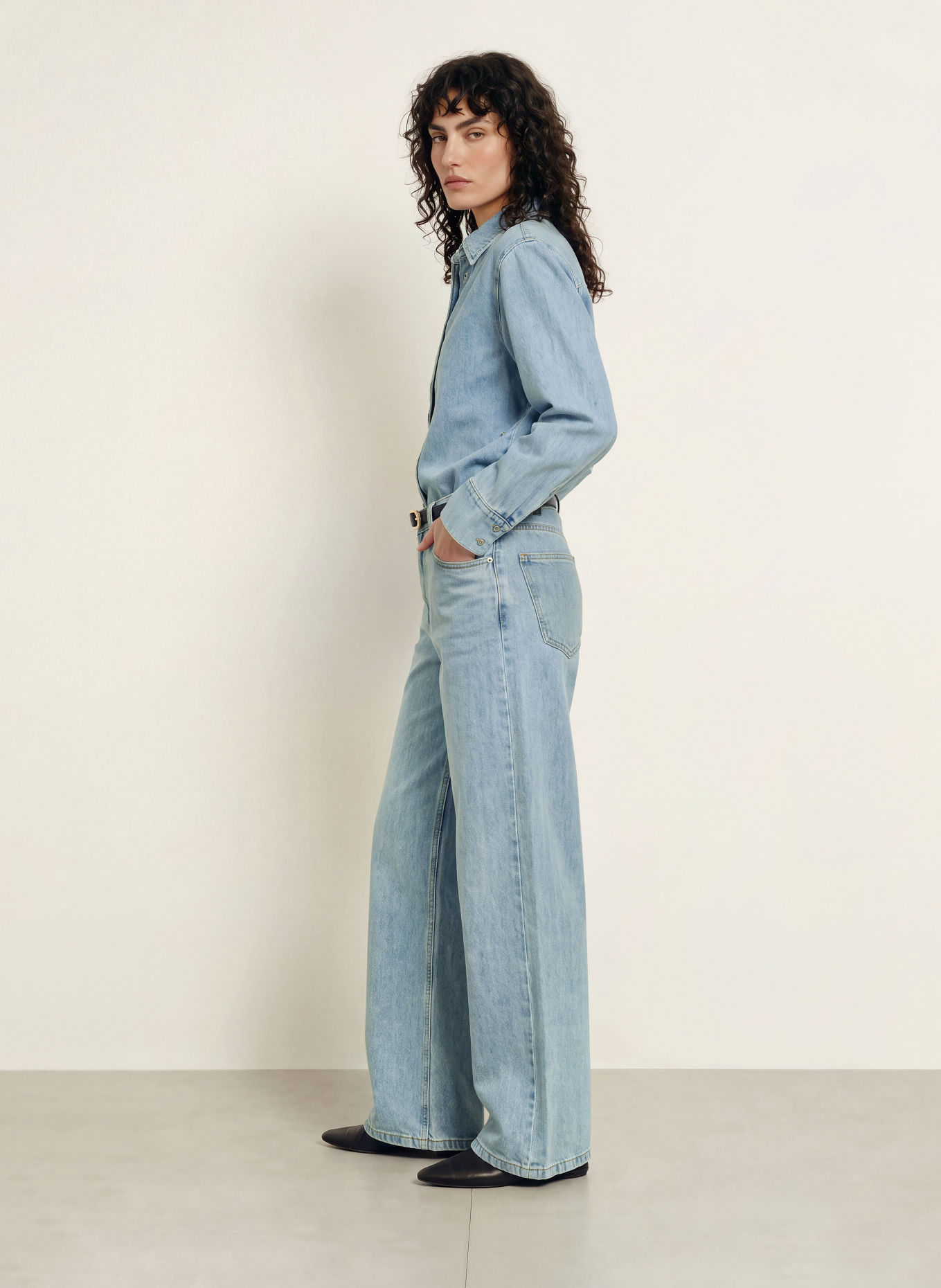 LEZU Straight jeans MIKA: MIDDLE BLUE