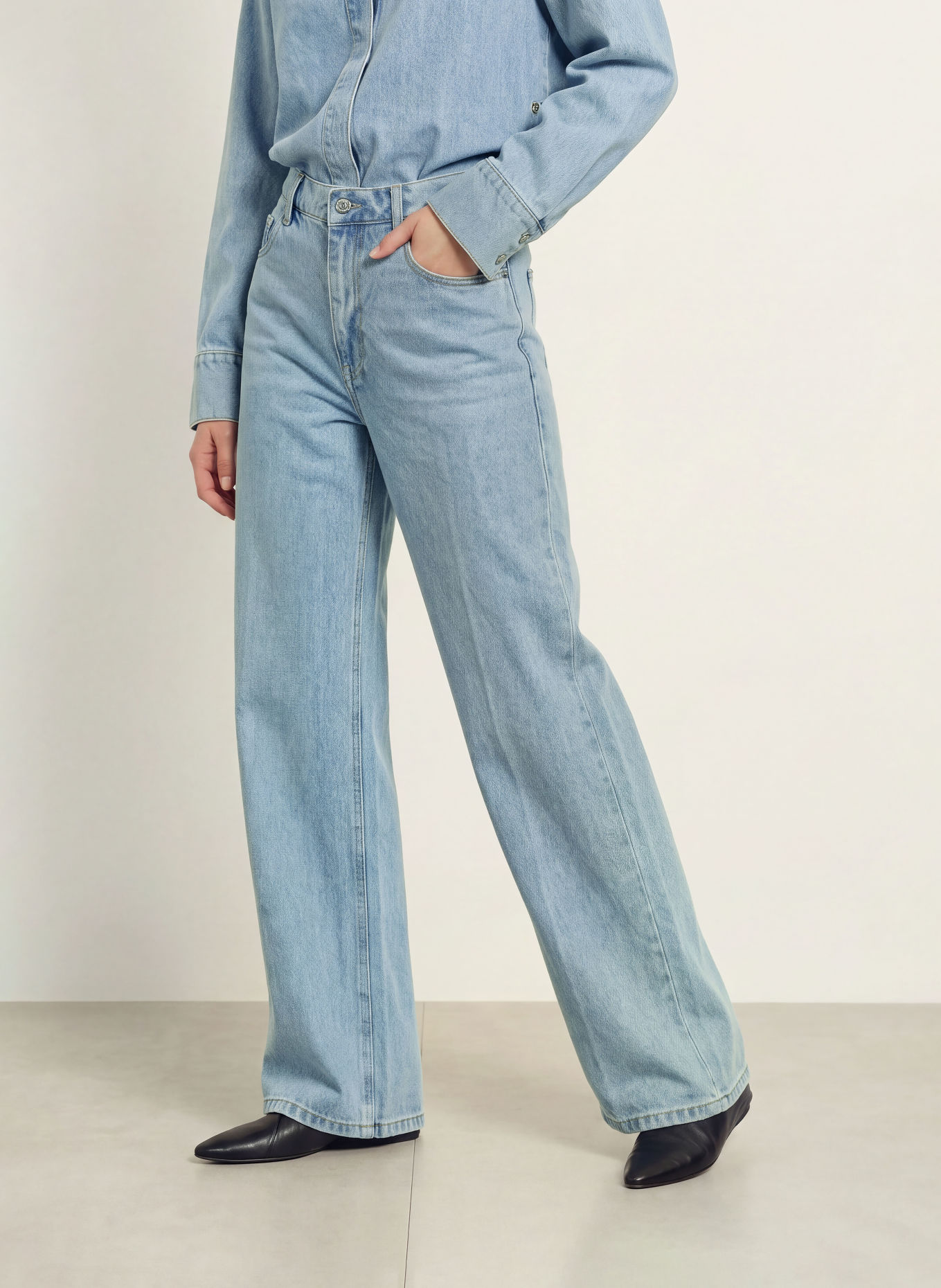 LEZU Straight jeans MIKA: MIDDLE BLUE