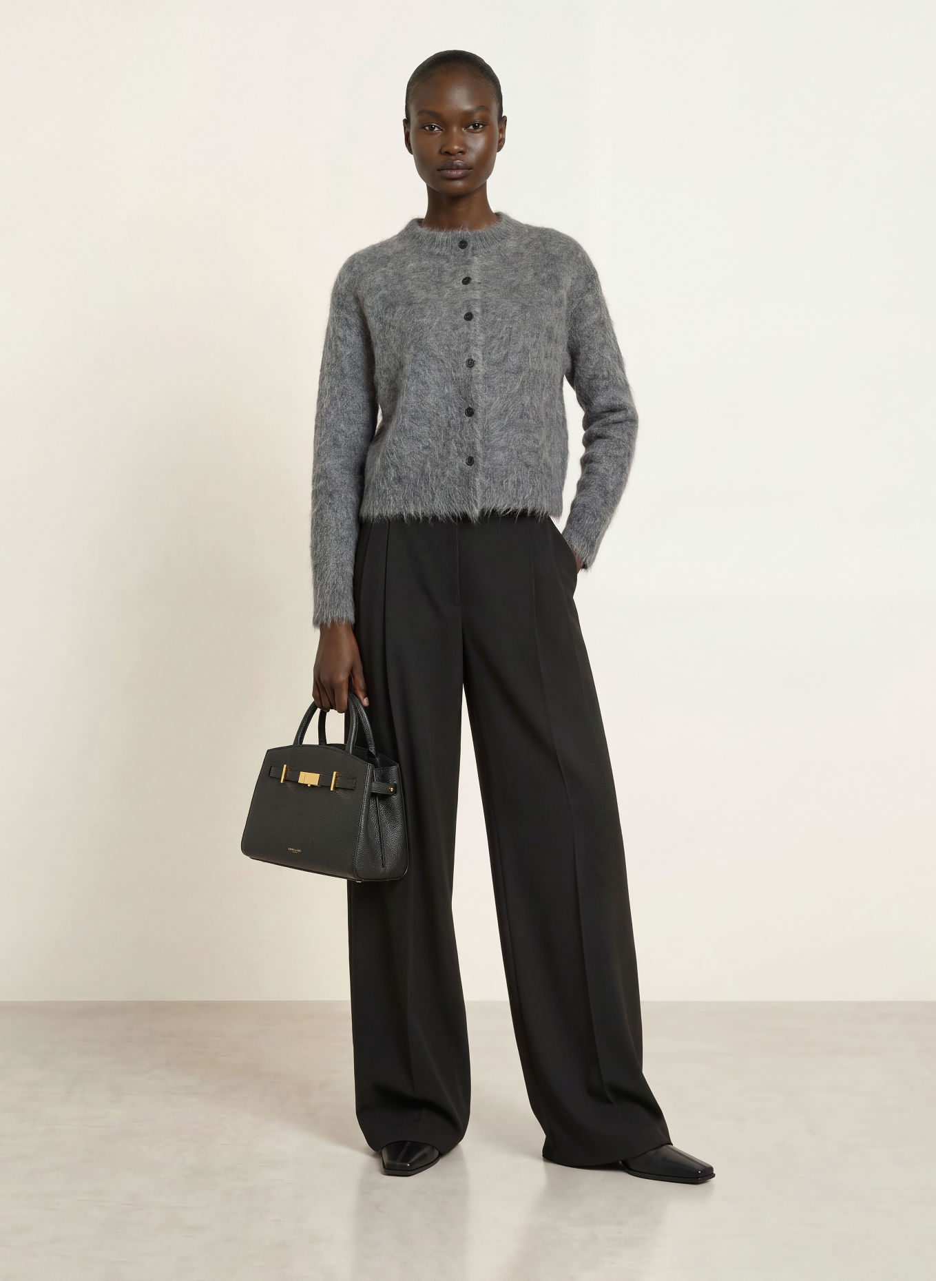 ANTONELLI firenze GARGANO Cardigan with Alpaca: GRAY