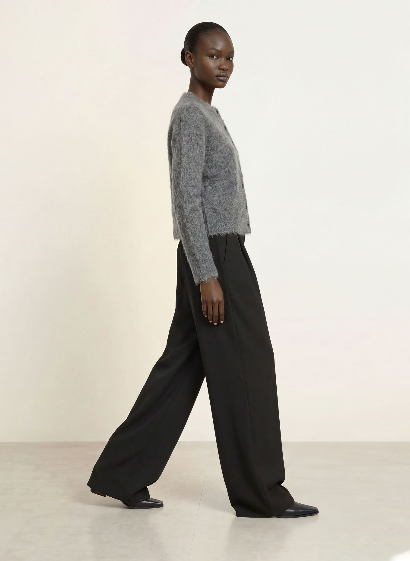 ANTONELLI firenze GARGANO Cardigan with Alpaca: GRAY