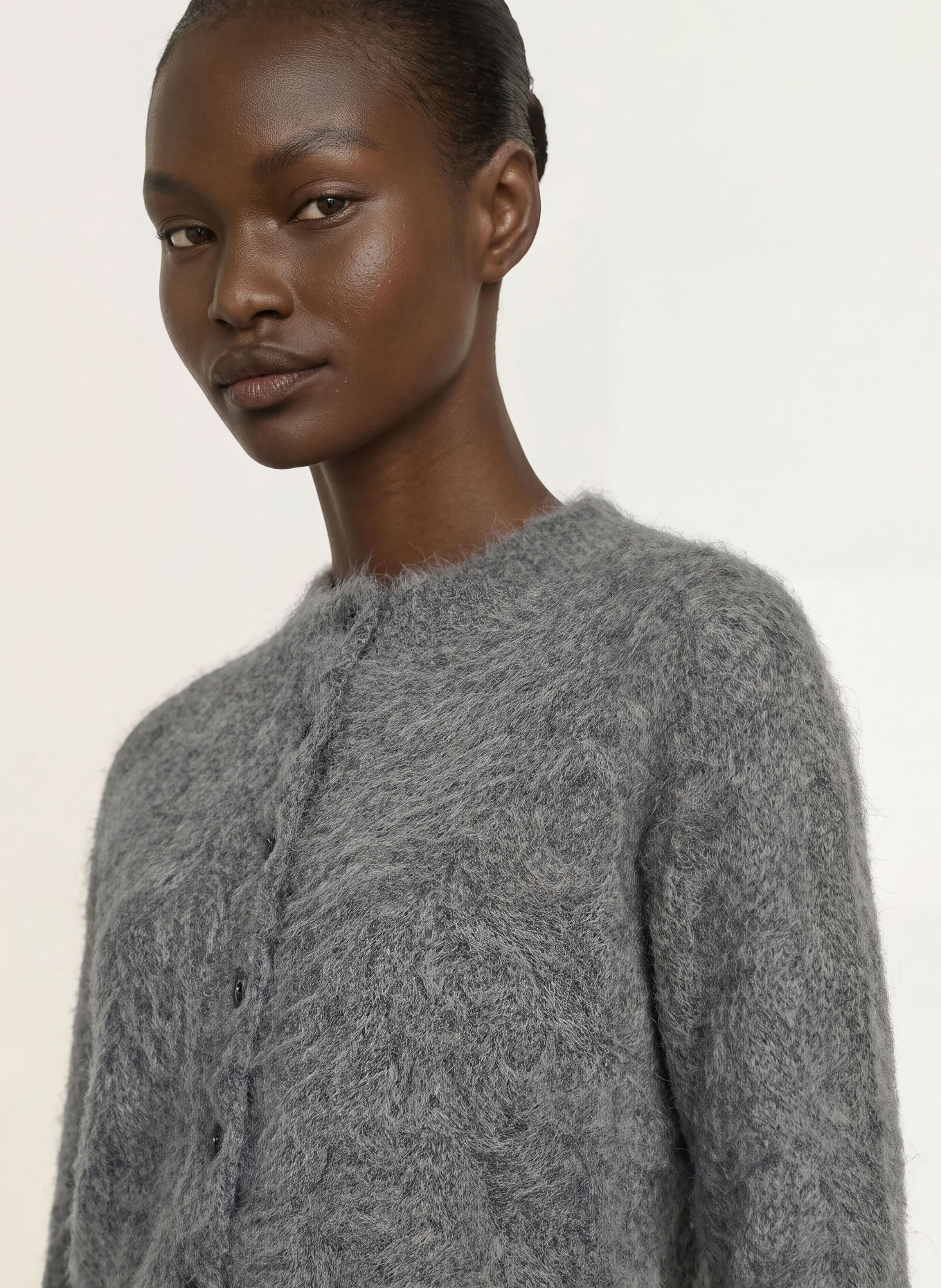 ANTONELLI firenze GARGANO Cardigan with Alpaca: GRAY