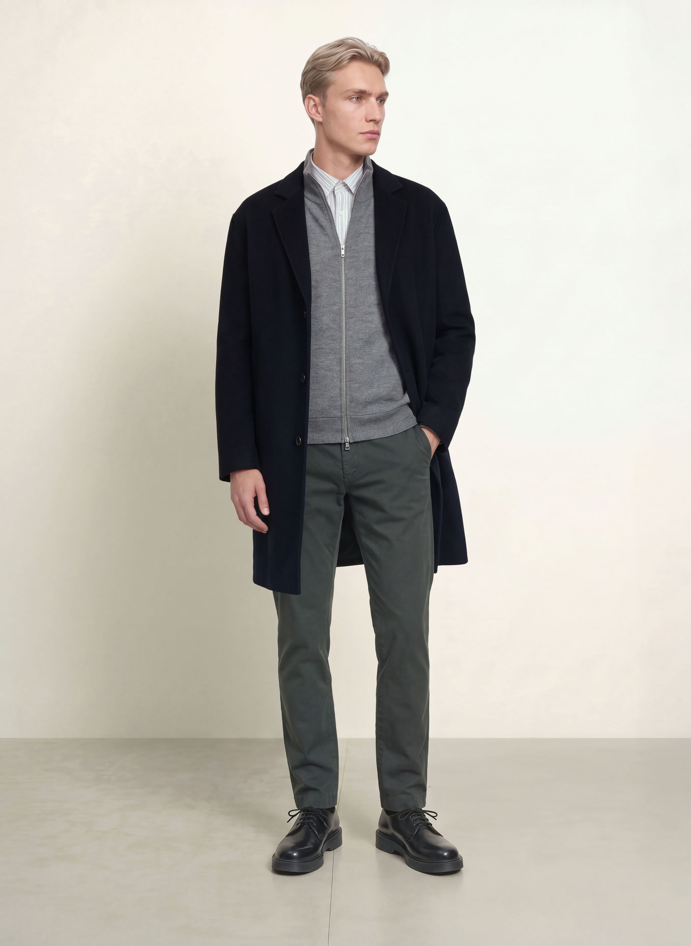 NN.07 Chino TATE coupe extra slim: GRIS FONCÉ