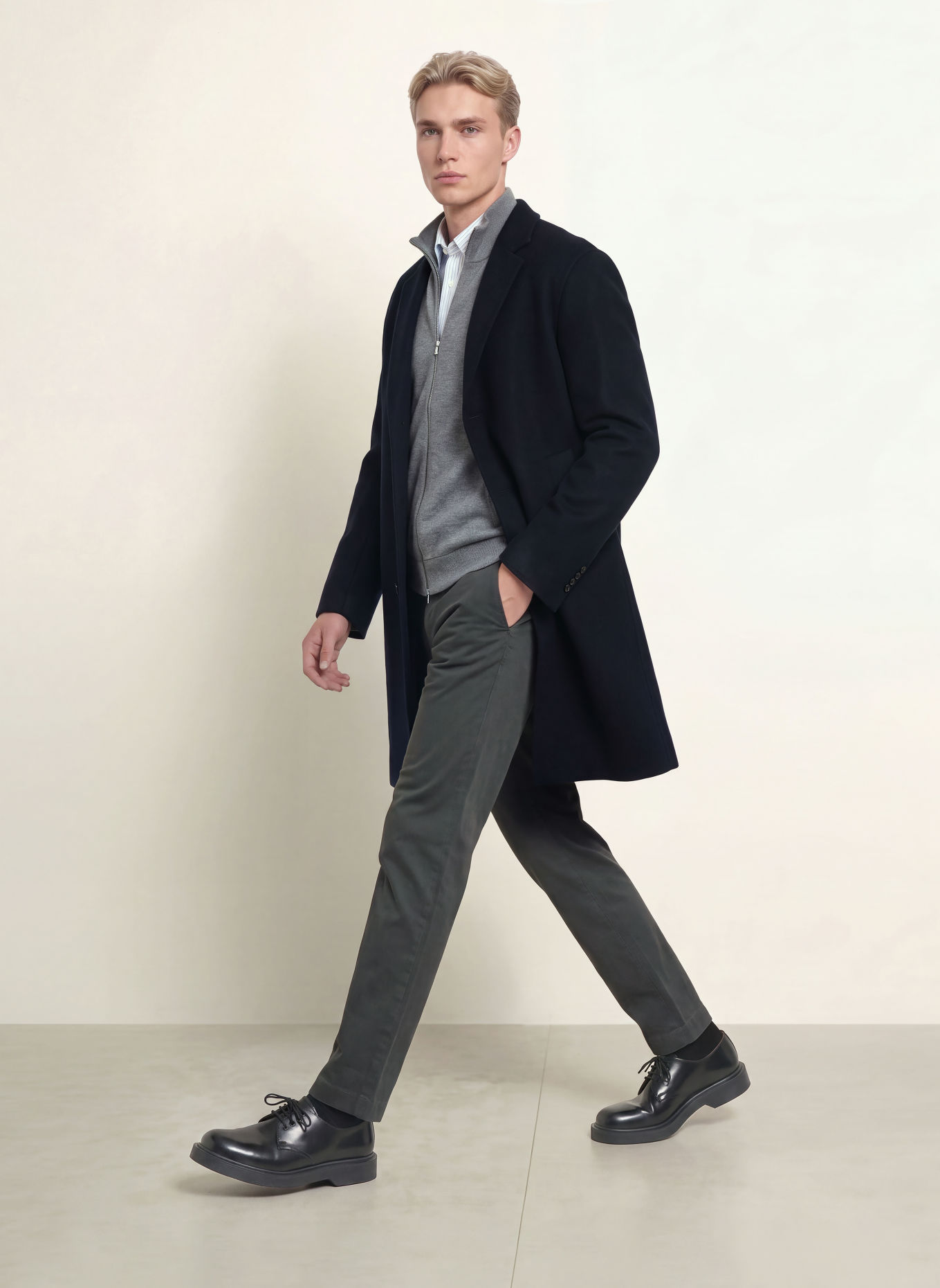 NN.07 Chino TATE coupe extra slim: GRIS FONCÉ