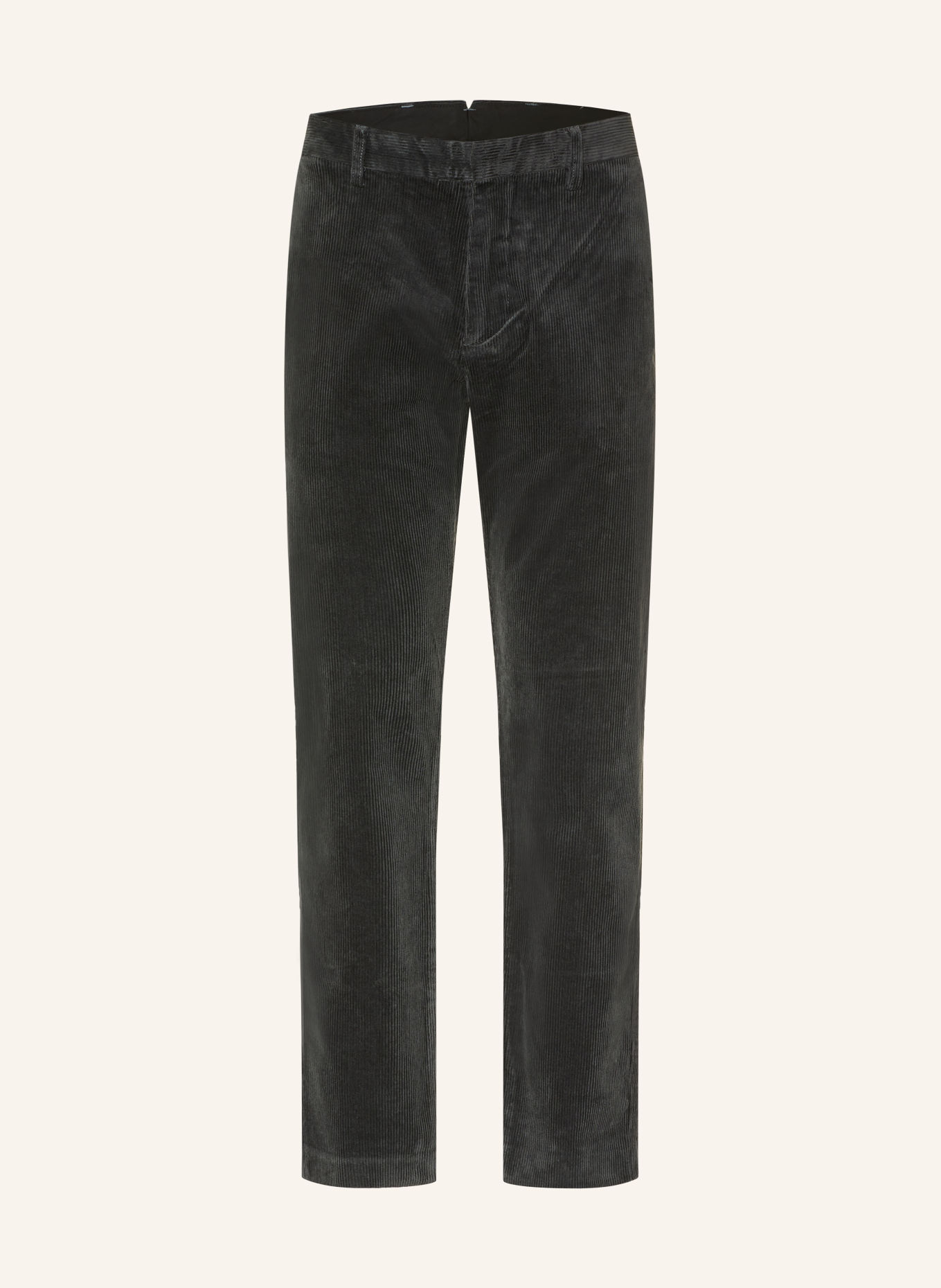 NN.07 Pantalon en velours côtelé TATE coupe slim: GRIS FONCÉ