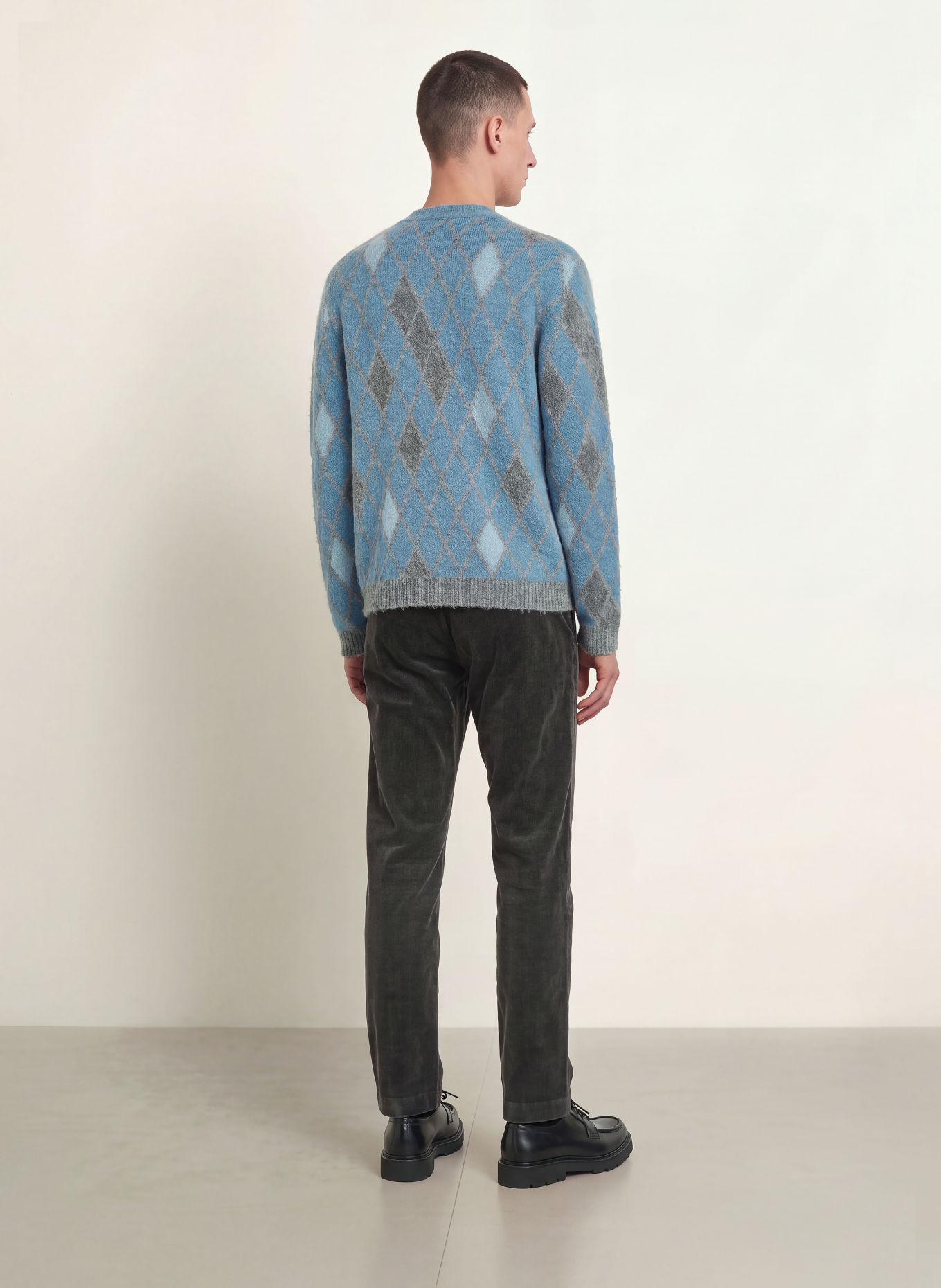 NN.07 Pantalon en velours côtelé TATE coupe slim: GRIS FONCÉ