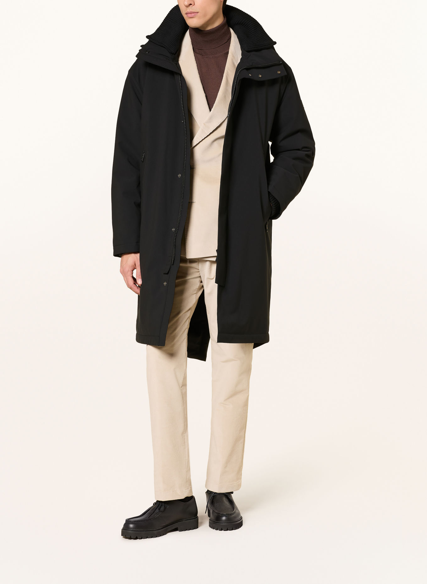 STRELLSON Parka S.C RELOADED mit abnehmbarer Kapuze: SCHWARZ