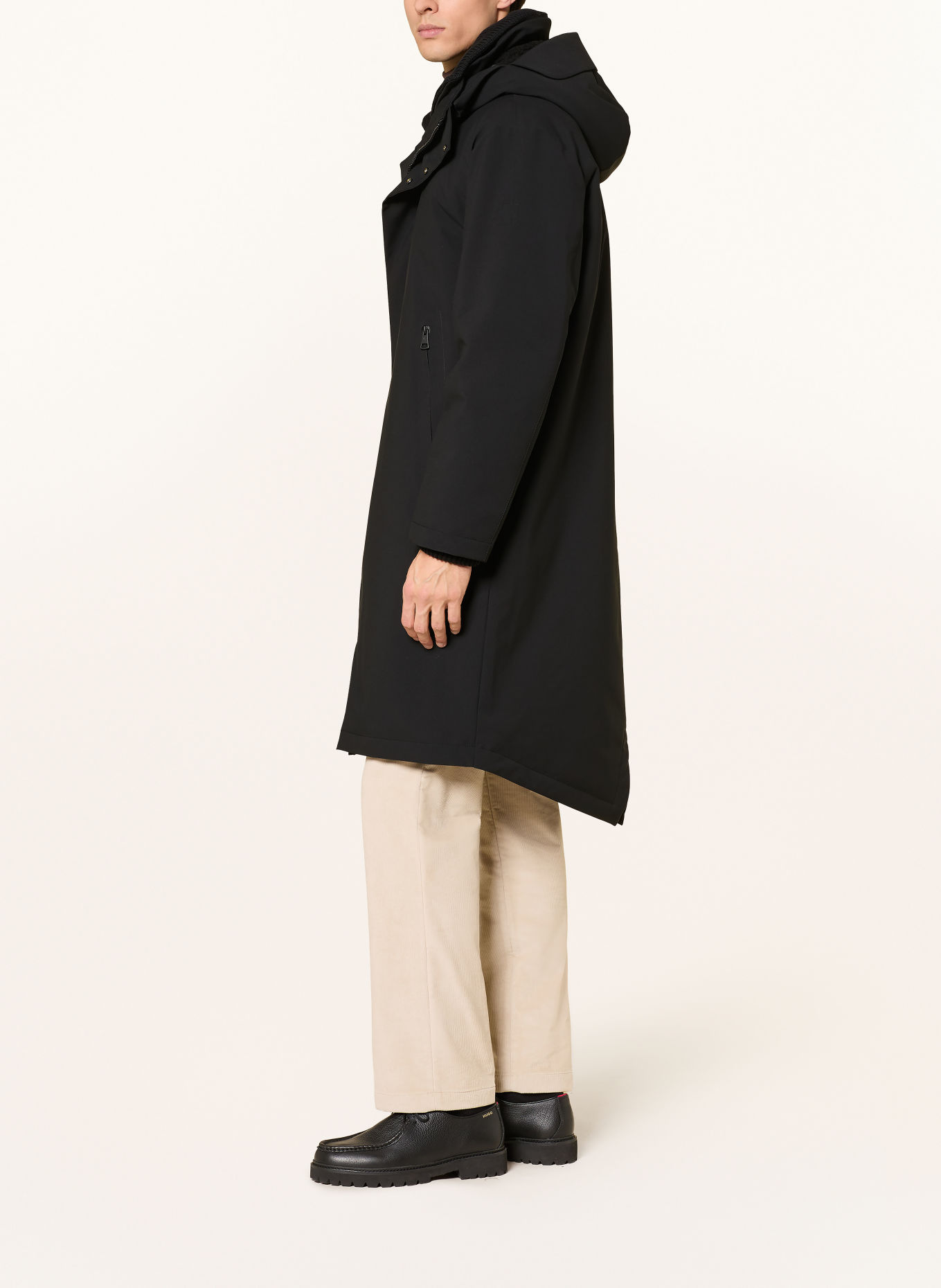STRELLSON Parka S.C RELOADED mit abnehmbarer Kapuze: SCHWARZ