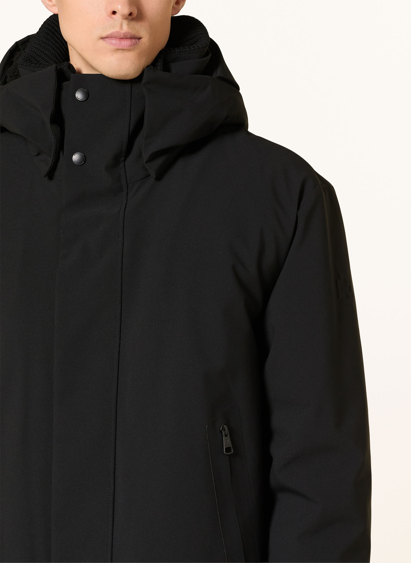 STRELLSON Parka S.C RELOADED mit abnehmbarer Kapuze: SCHWARZ