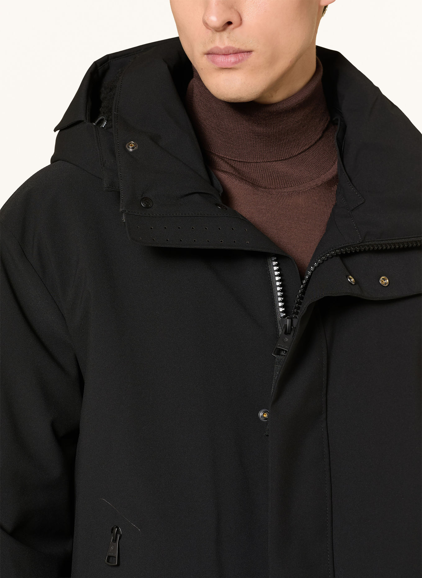 STRELLSON Parka S.C RELOADED mit abnehmbarer Kapuze: SCHWARZ