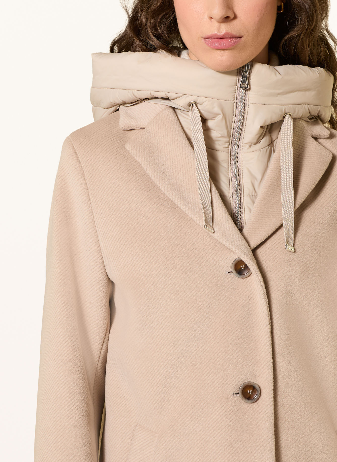 CINQUE Veste CIMIRACLE avec rabat amovible: BEIGE