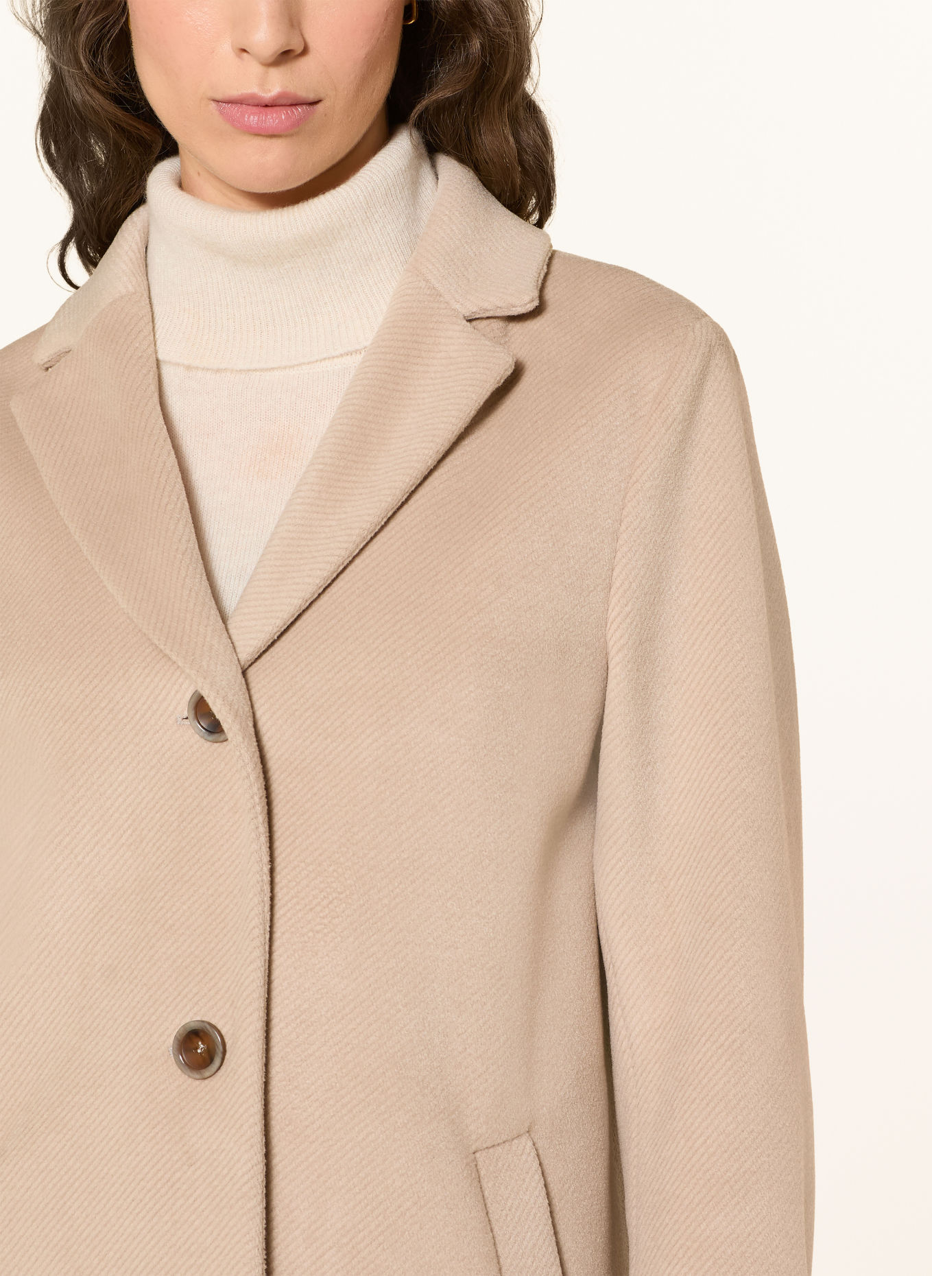 CINQUE Veste CIMIRACLE avec rabat amovible: BEIGE