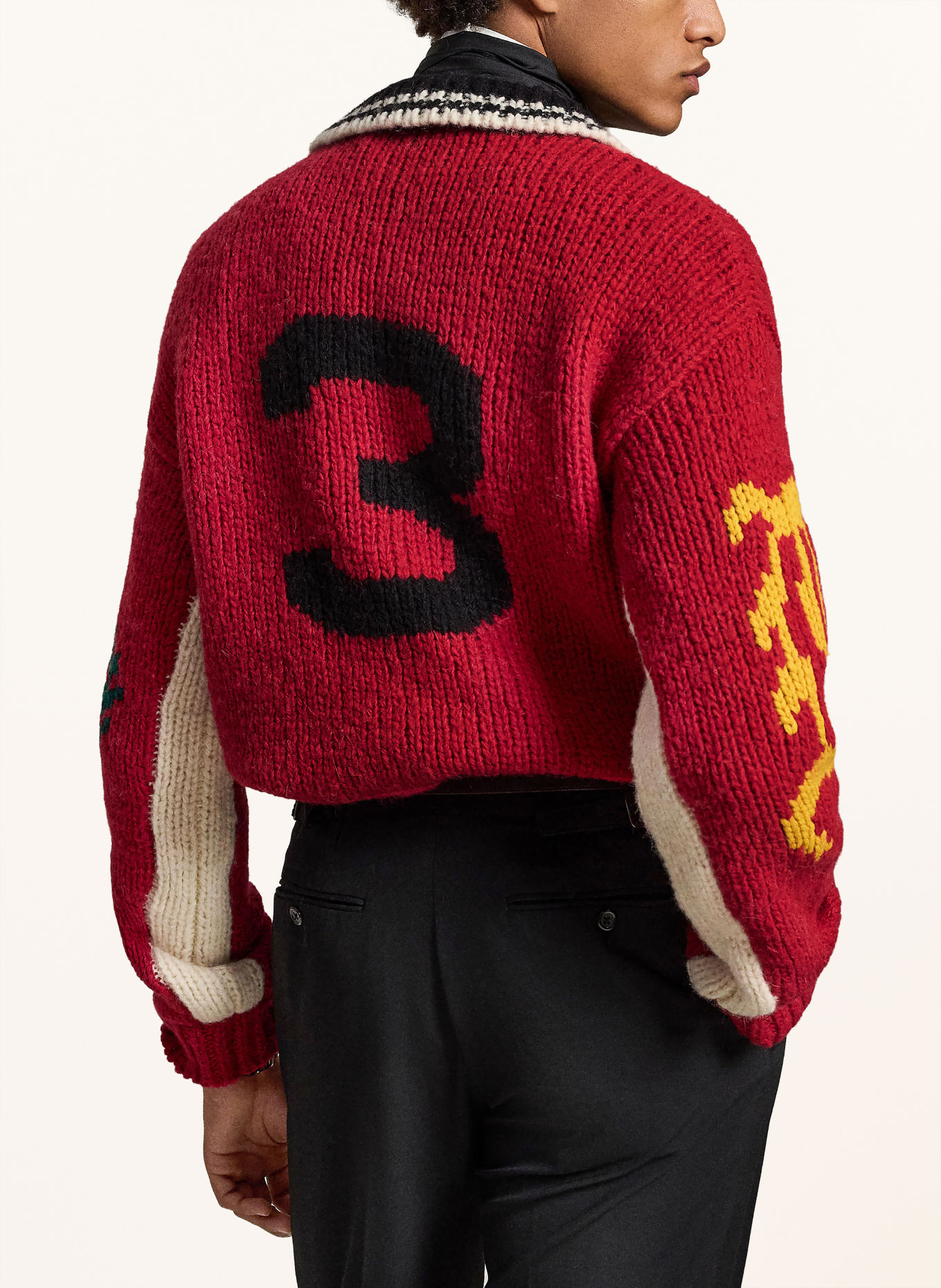POLO RALPH LAUREN Pullover: DUNKELROT / WEISS / SCHWARZ