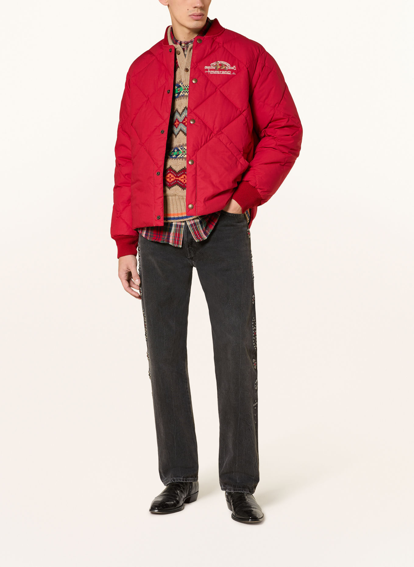 POLO RALPH LAUREN Jean droit avec rivets: 001 SHOTWELL
