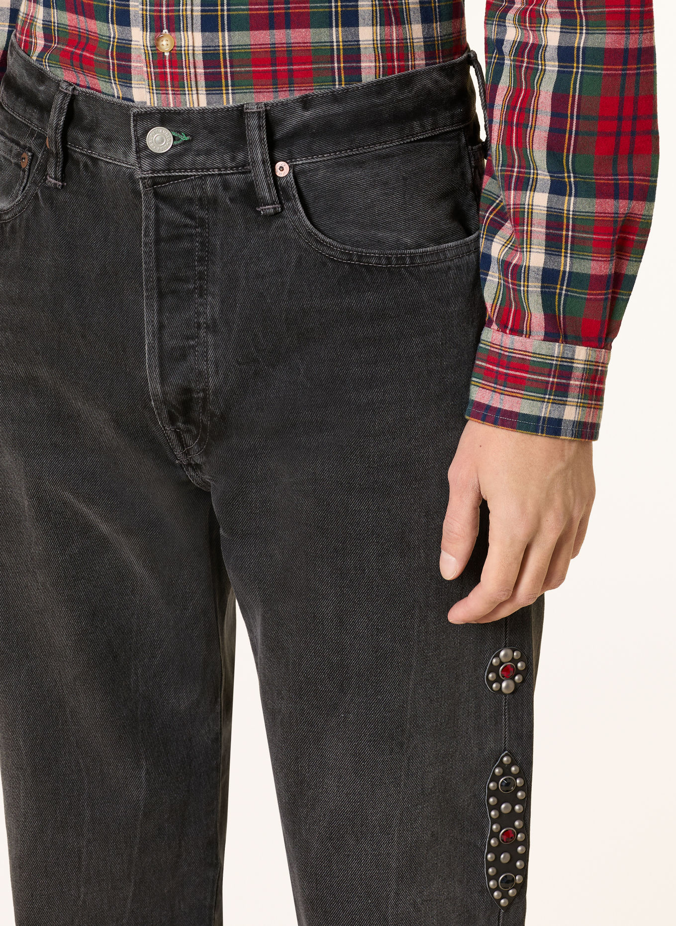 POLO RALPH LAUREN Jean droit avec rivets: 001 SHOTWELL