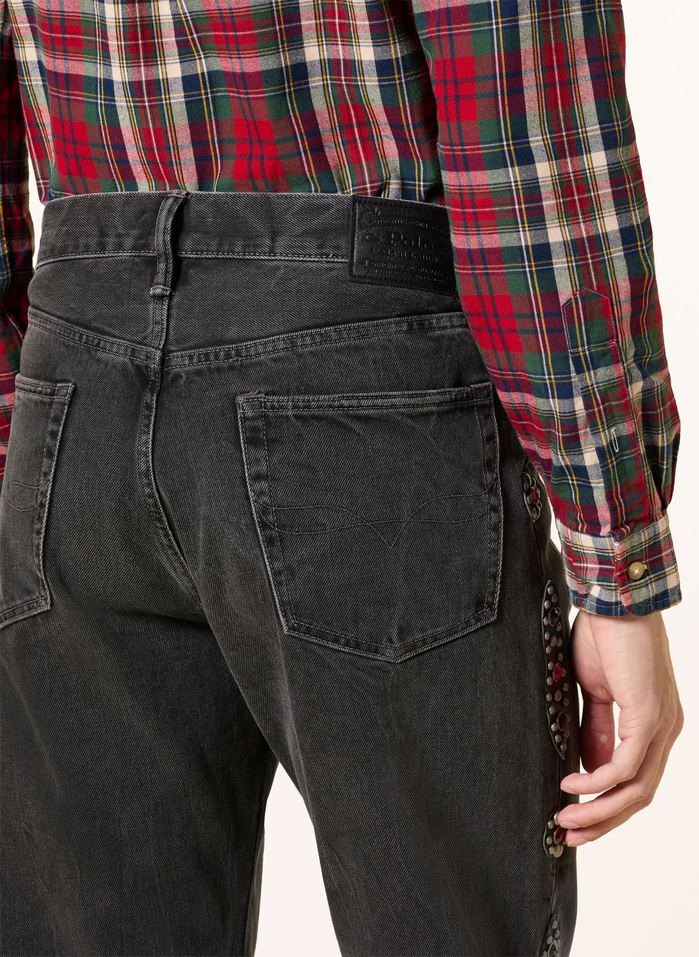 POLO RALPH LAUREN Jean droit avec rivets: 001 SHOTWELL