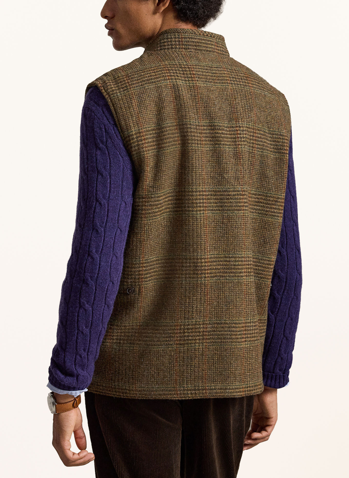 POLO RALPH LAUREN Veste sans manches: KAKI / ROUGE FONCÉ / VERT