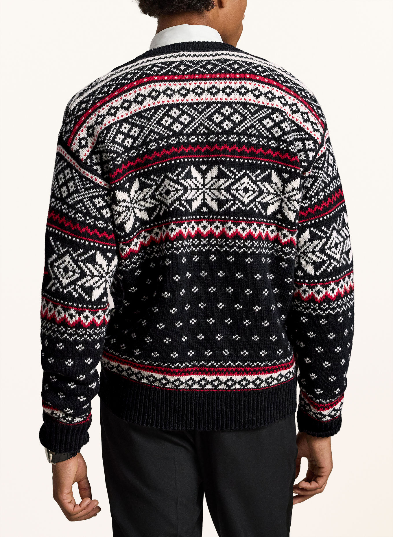 POLO RALPH LAUREN Pull: NOIR / ROUGE / BLANC