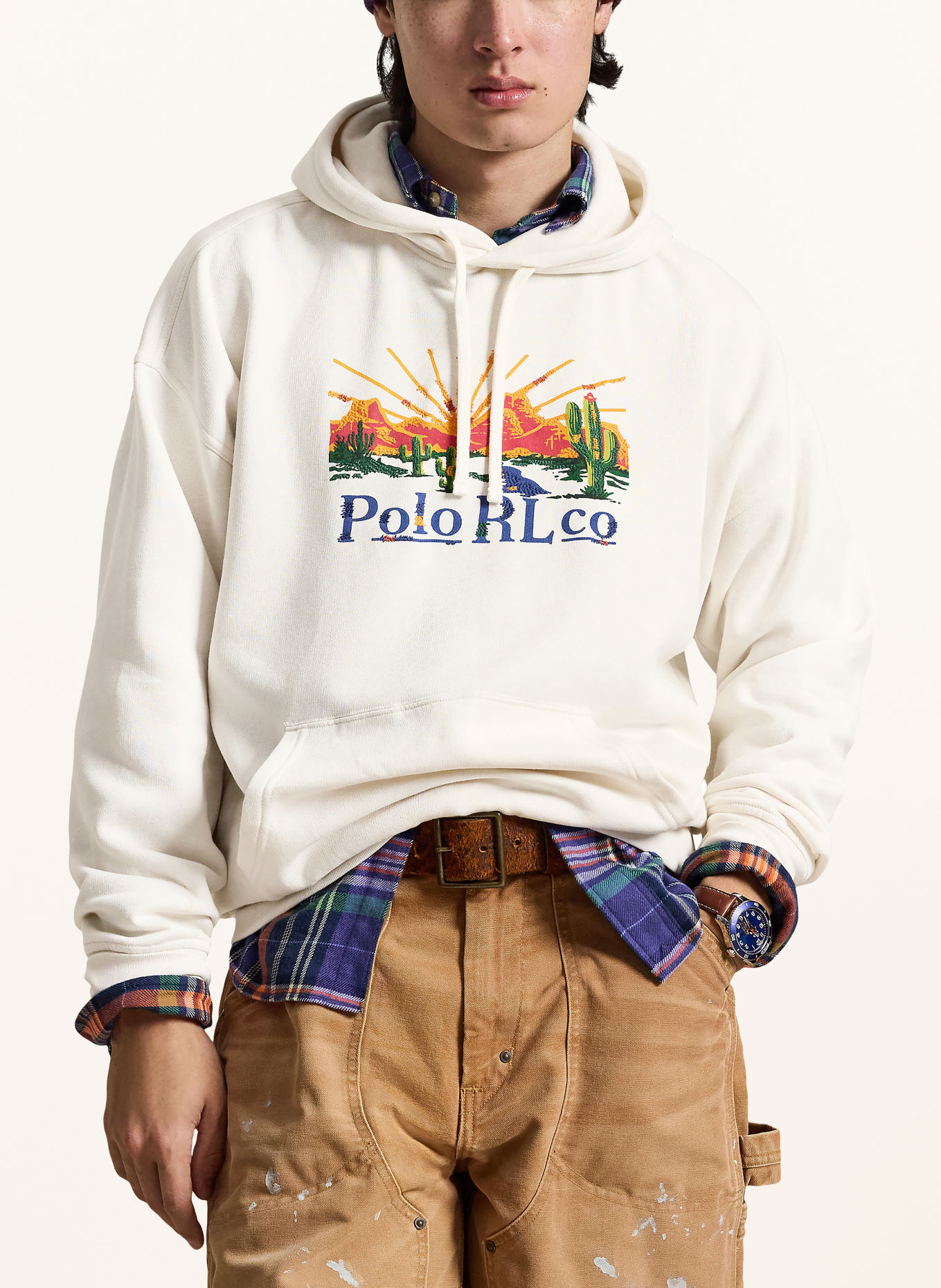 POLO RALPH LAUREN Sweat à capuche: ÉCRU