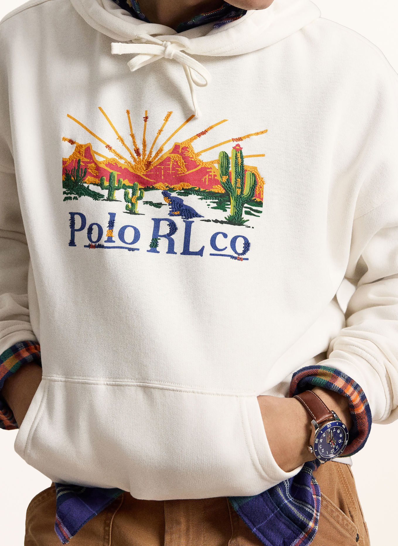 POLO RALPH LAUREN Sweat à capuche: ÉCRU
