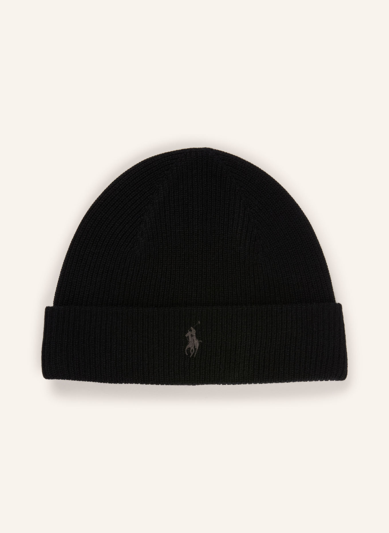 POLO RALPH LAUREN Kašmírová čepice: ČERNÁ