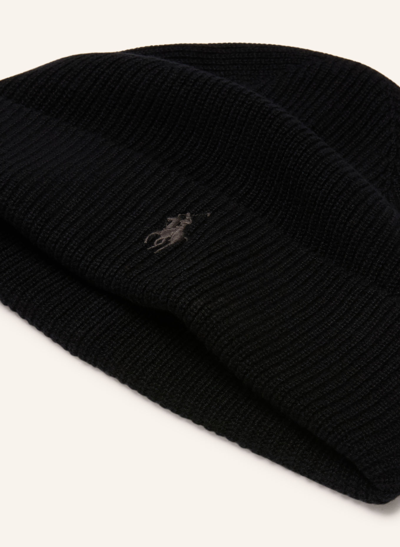 POLO RALPH LAUREN Kašmírová čepice: ČERNÁ