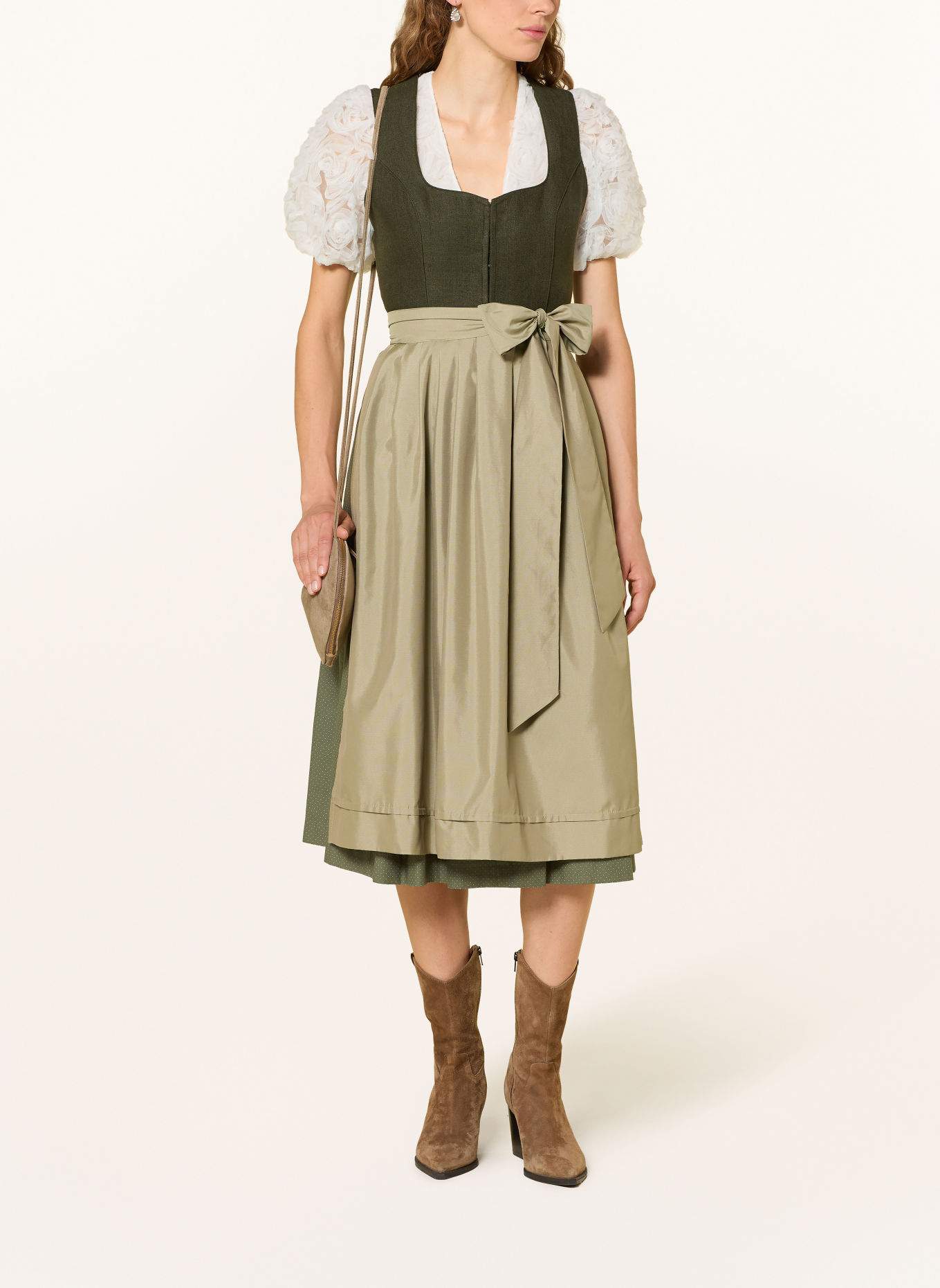 Heimatglück Tracht Dirndl halenka AURORA: BÍLÁ