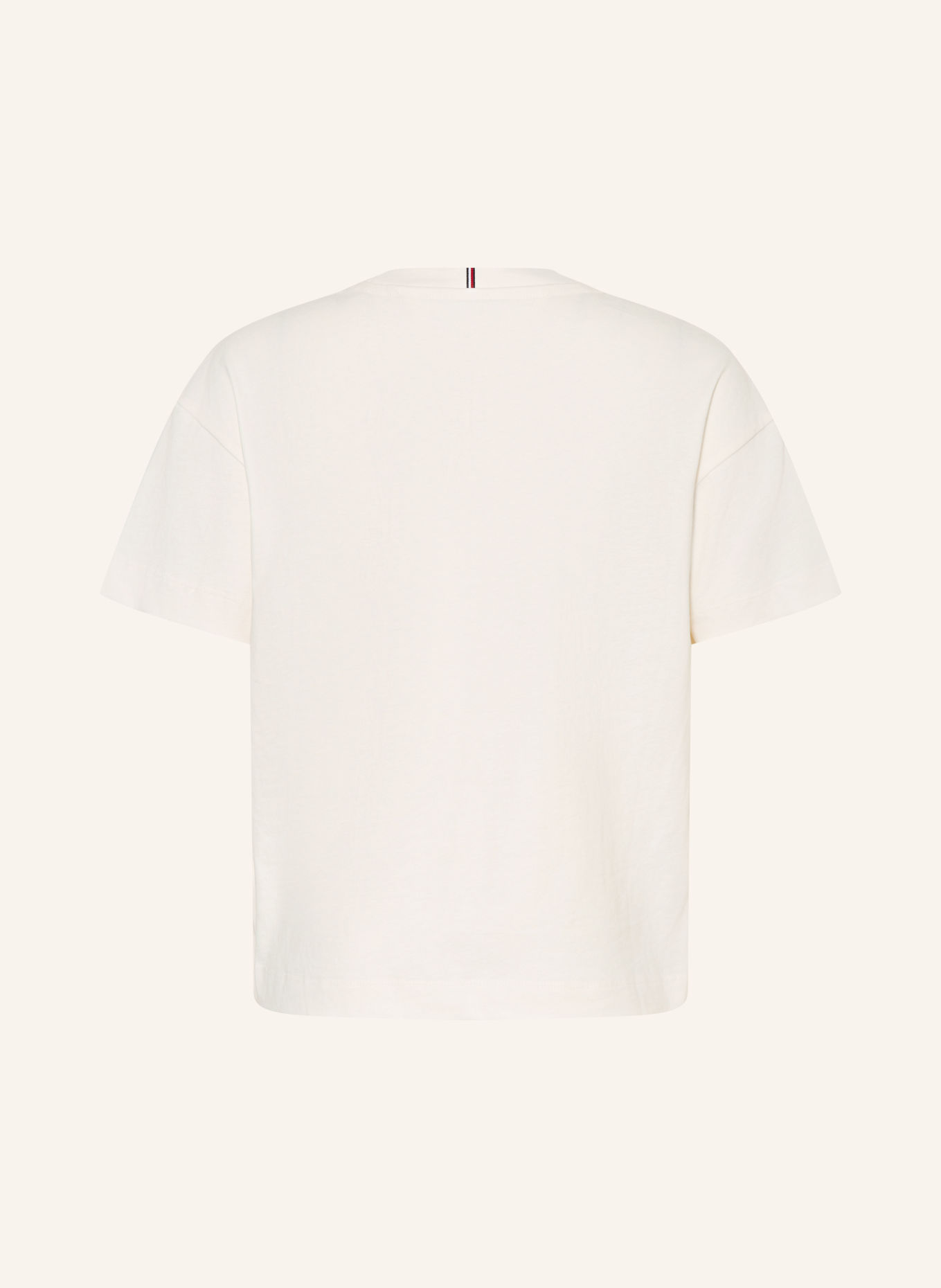 TOMMY HILFIGER T-shirt: VIT / MÖRKRÖD