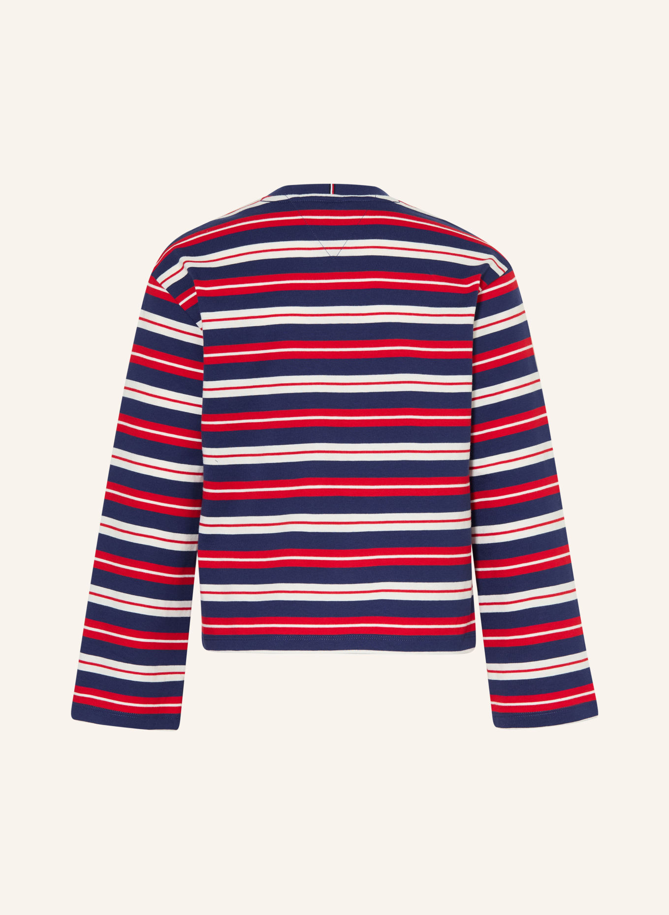 TOMMY HILFIGER Longsleeve: DUNKELBLAU / ROT / WEISS