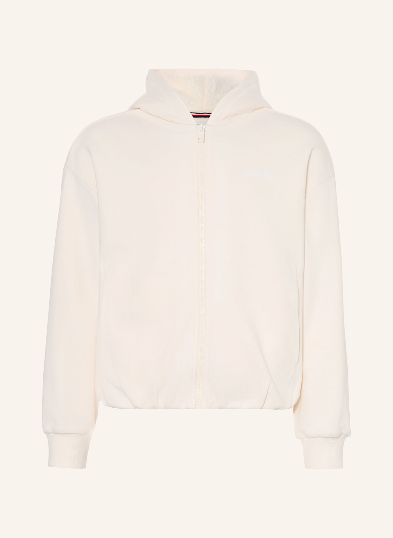 TOMMY HILFIGER Zip-up sweatshirt: WHITE