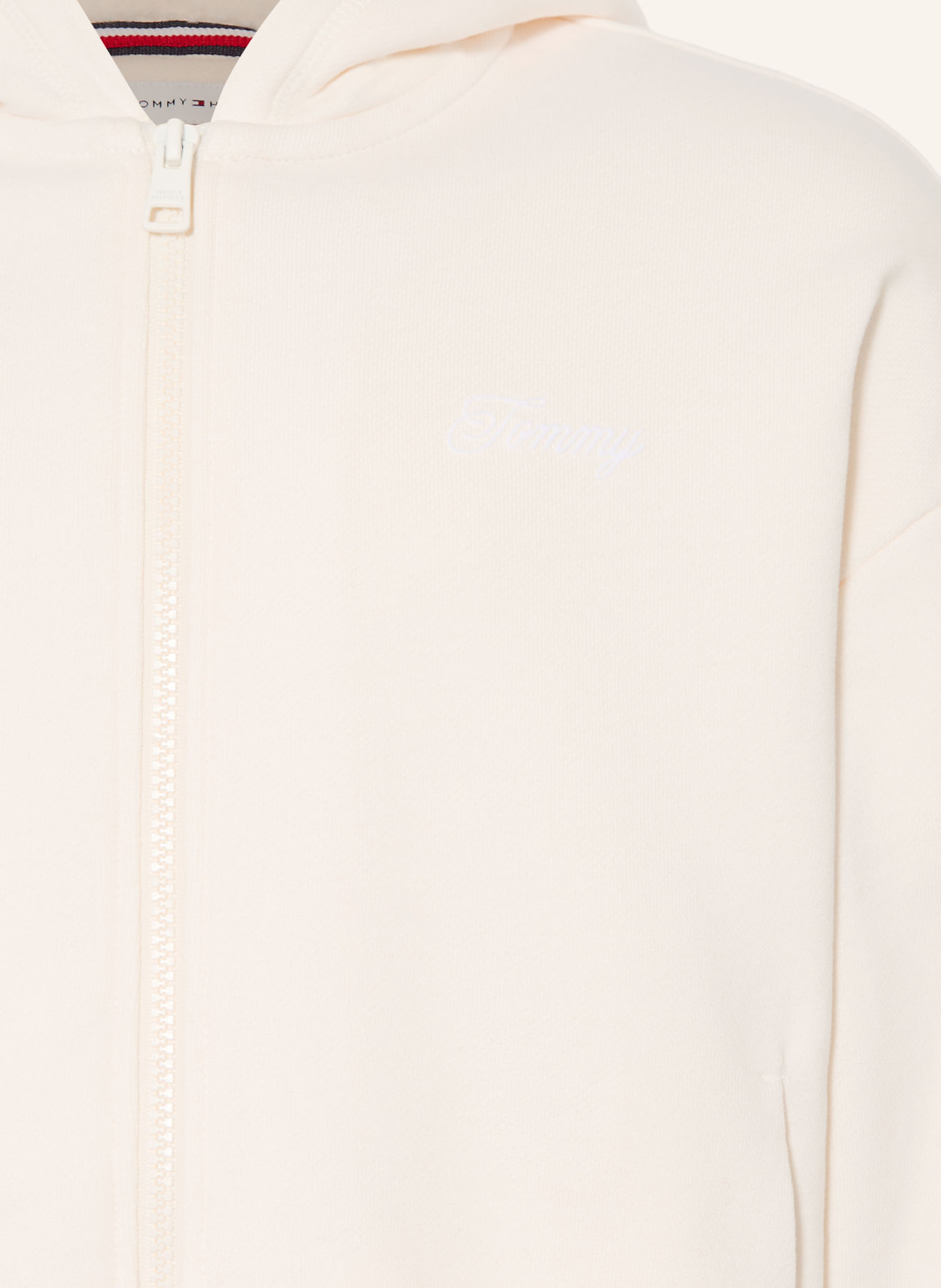 TOMMY HILFIGER Zip-up sweatshirt: WHITE