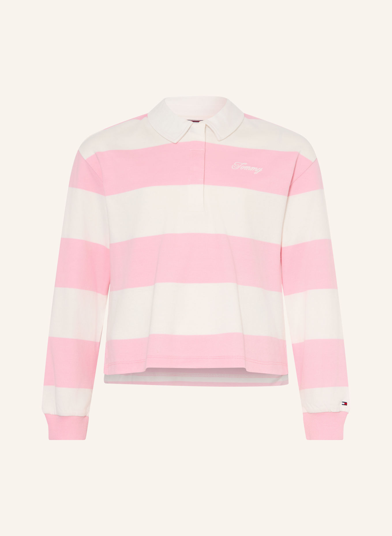 TOMMY HILFIGER Rugby shirt: PINK / WHITE