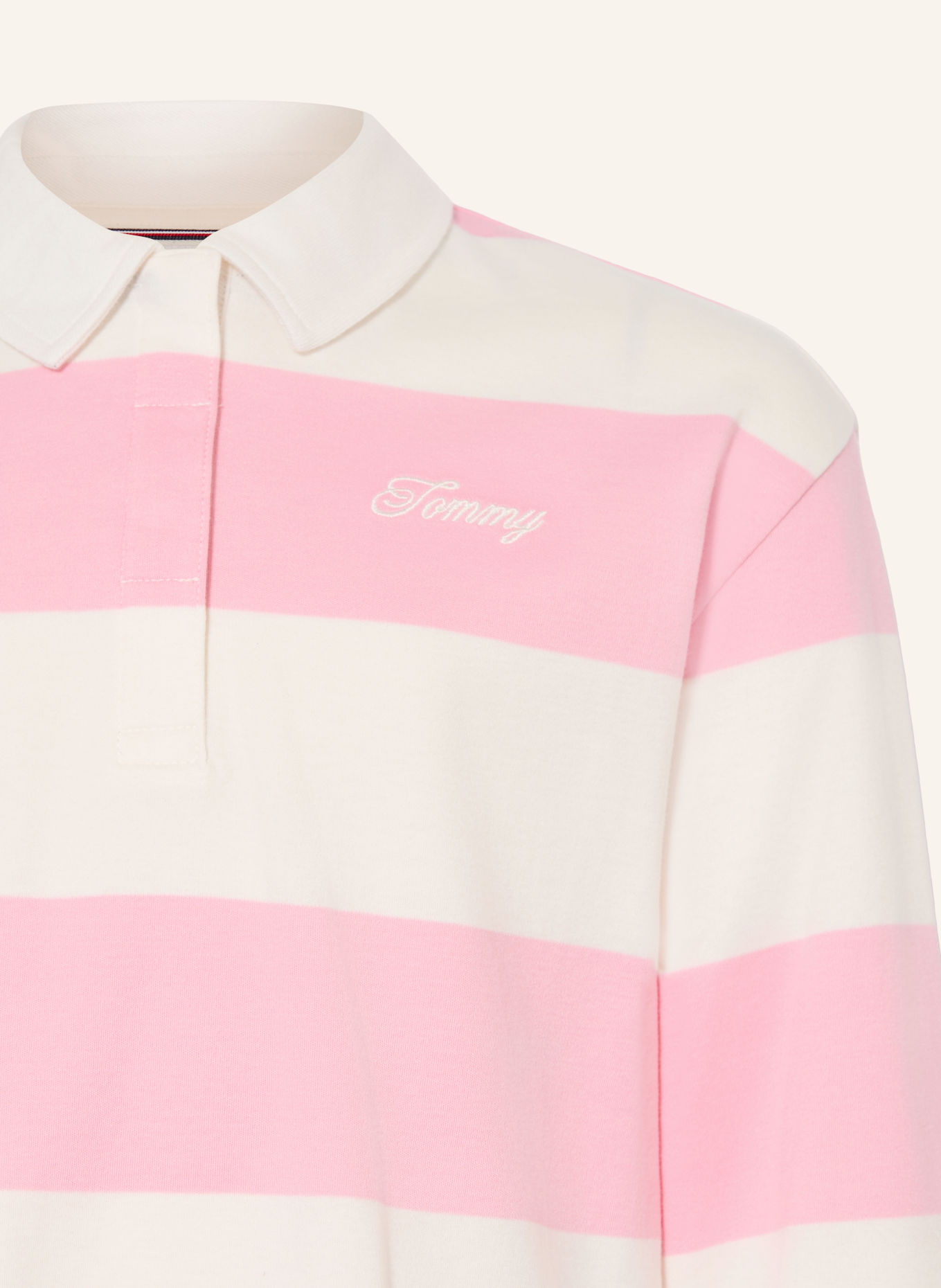 TOMMY HILFIGER Rugby shirt: PINK / WHITE
