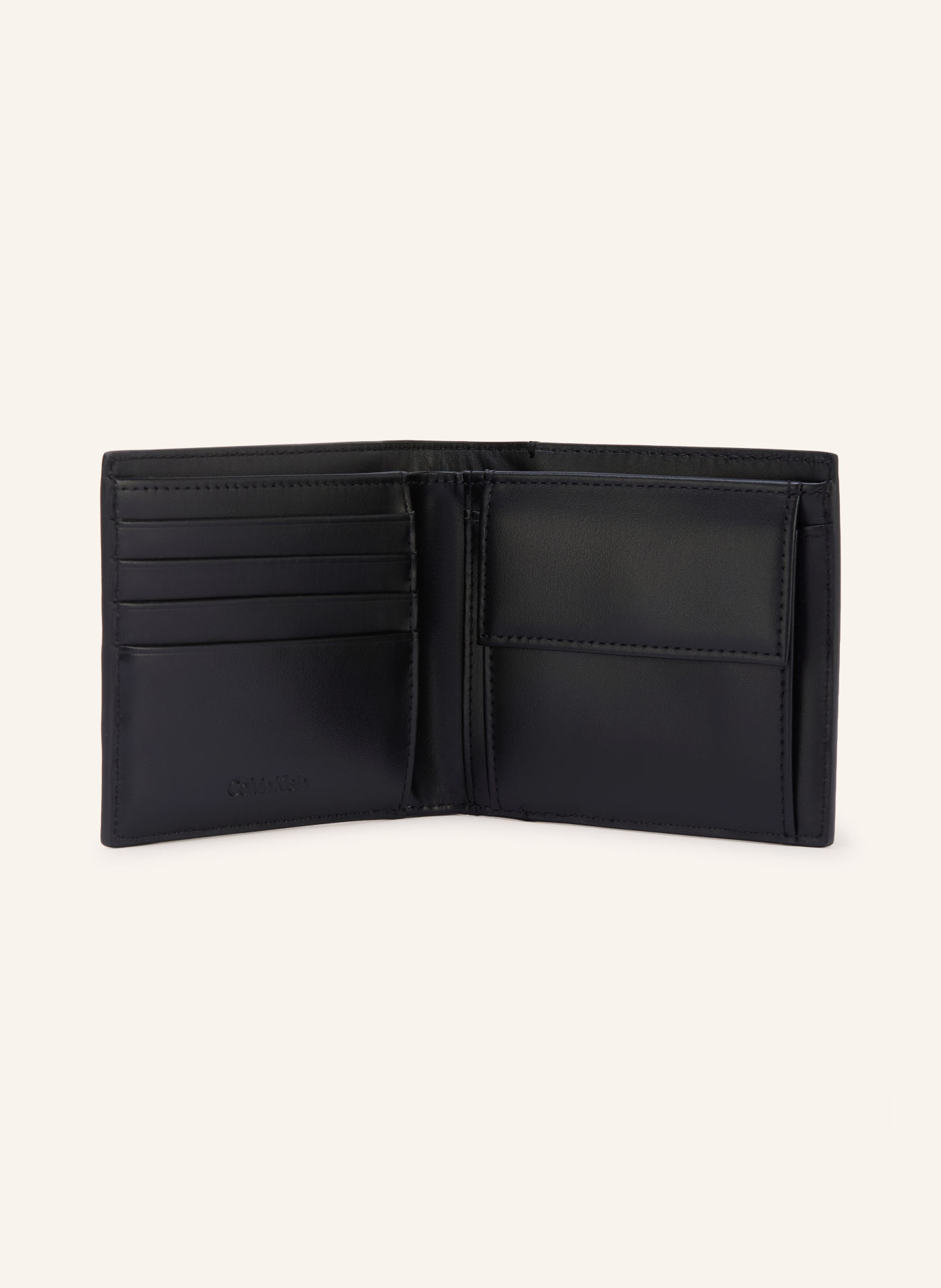 Calvin Klein Set: Geldbörse und Schlüsselanhänger: SCHWARZ / PLATIN